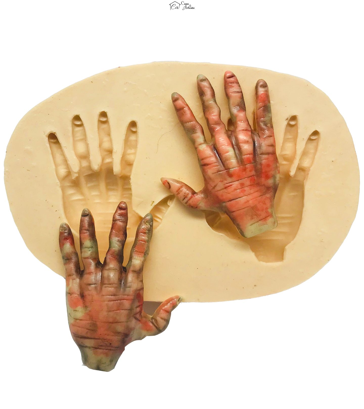 Molde de silicone - Zumbi - Mãos - Grande - P484