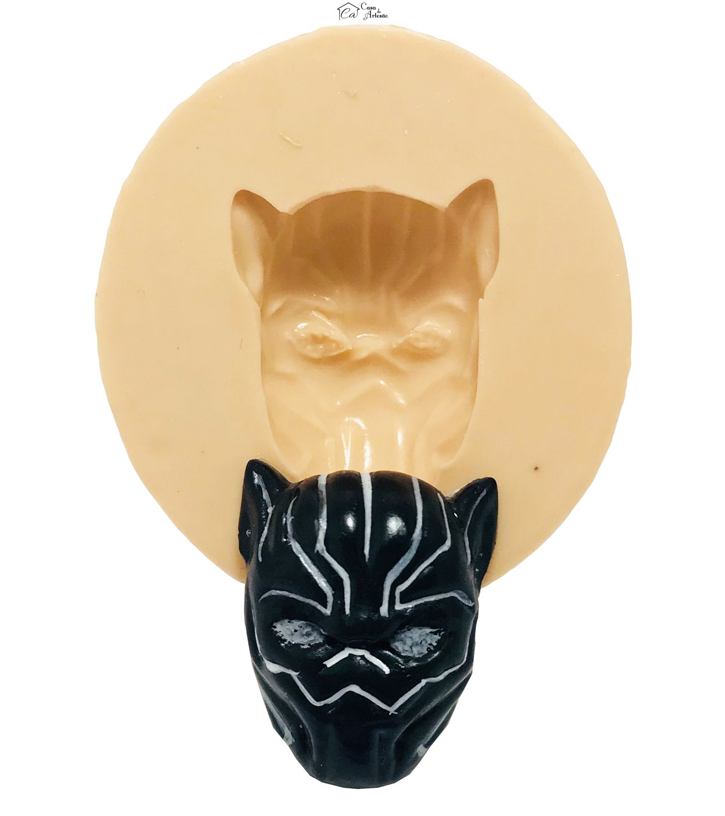 Molde de silicone - Os Vingadores - Mascara Pantera Negra - Pequena - P423