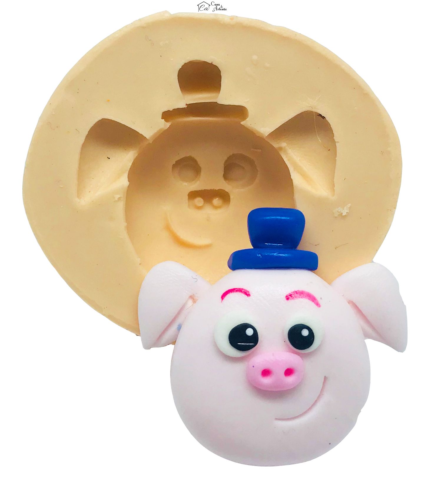 Molde de silicone - Sitio do Pica Pau Amarelo - Rosto Marques de Rabico - Medio - P483