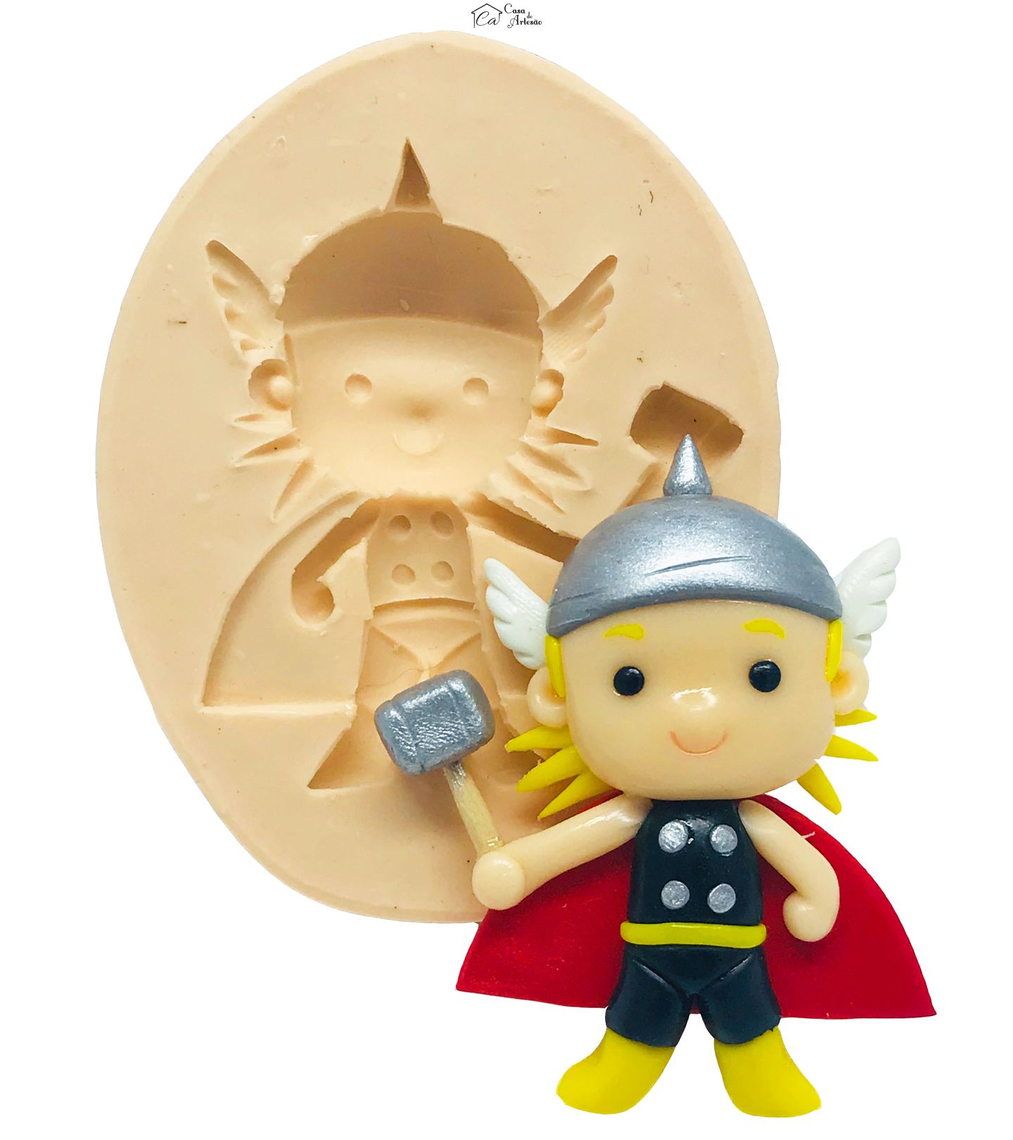 Molde de silicone - Os Vingadores - Fofinhos - Thor Baby - Grande - P481