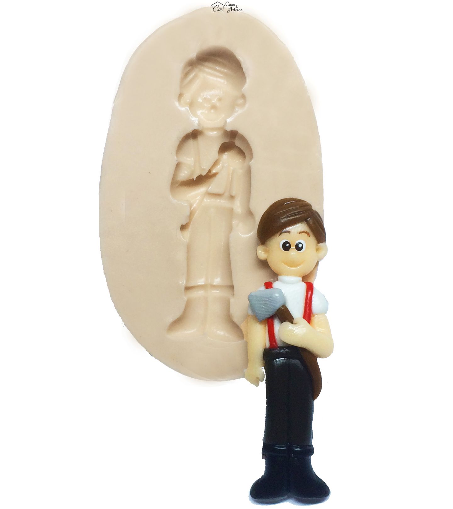 Molde de silicone - Chapeuzinho Vermelho -  Caçador Pequeno - P313