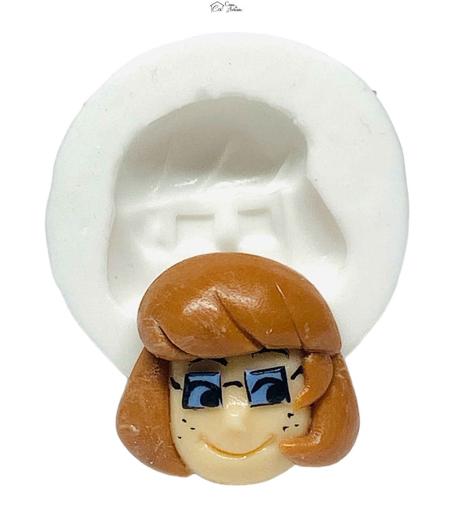 Molde de silicone - Scooby Doo - Rosto Velma - Medio - P1232
