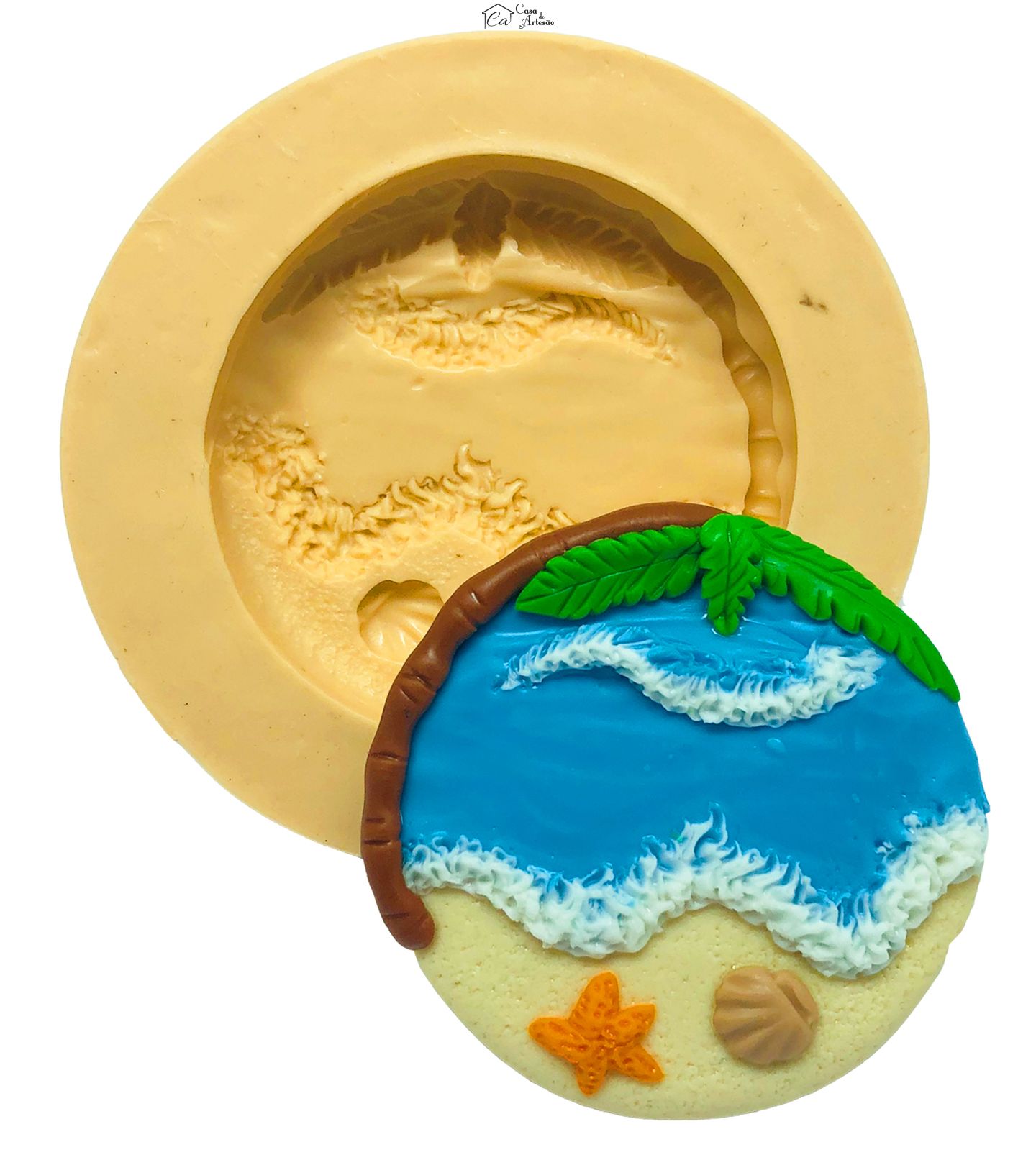 Molde de silicone - Praia - Grande - P850