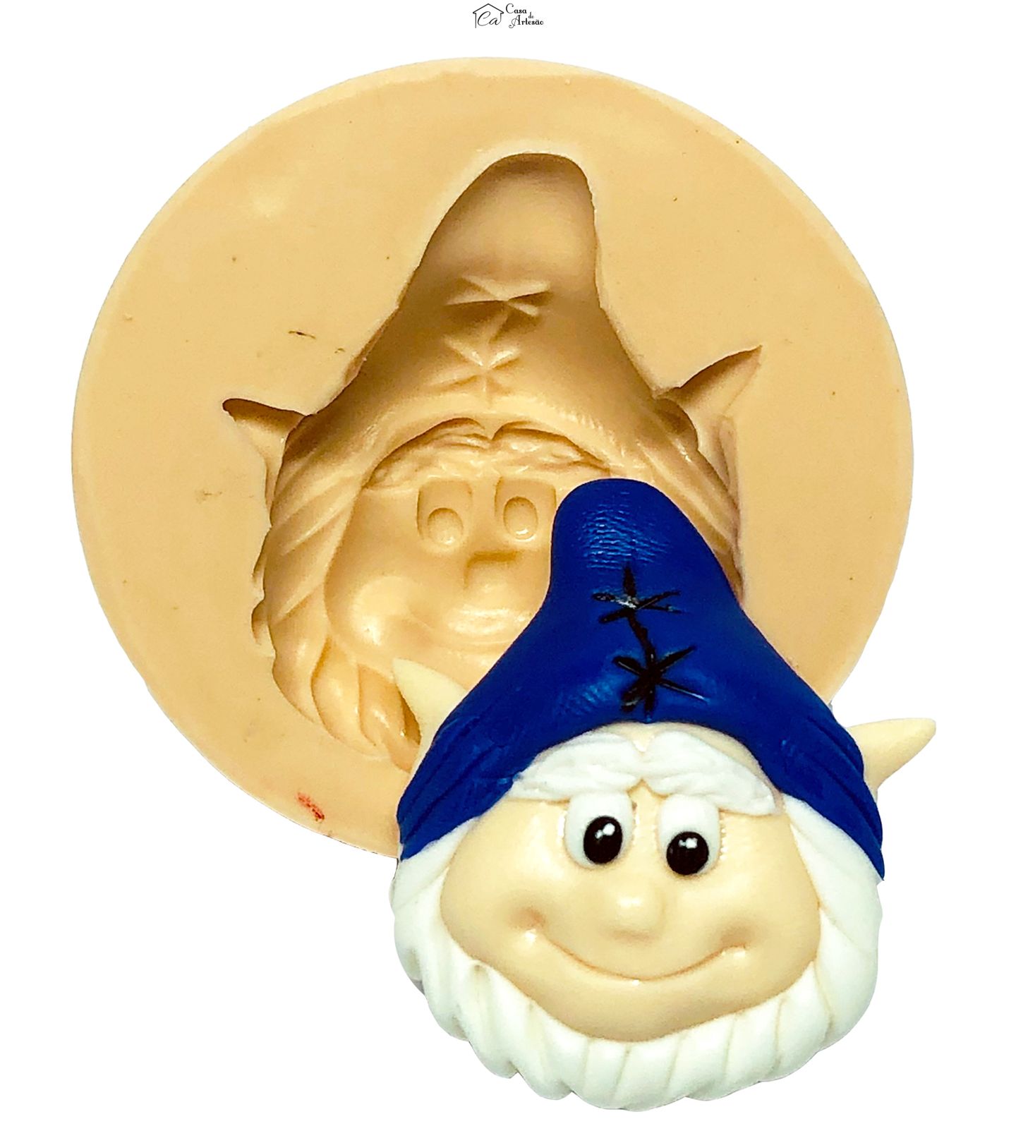 Molde de silicone - Rosto Gnomo - Medio - P695