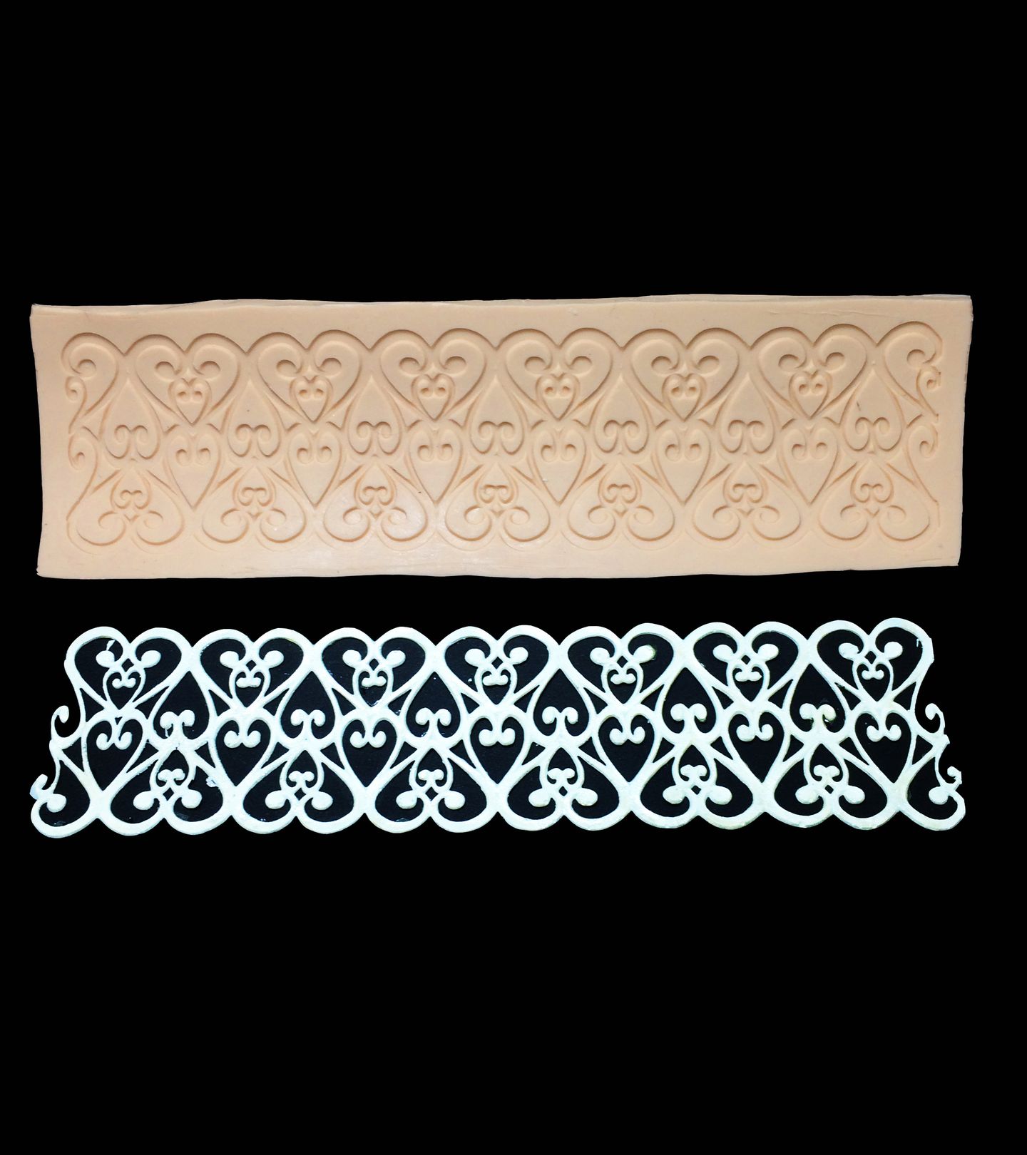 Renda Para Bolo - Mod.14 - Coração