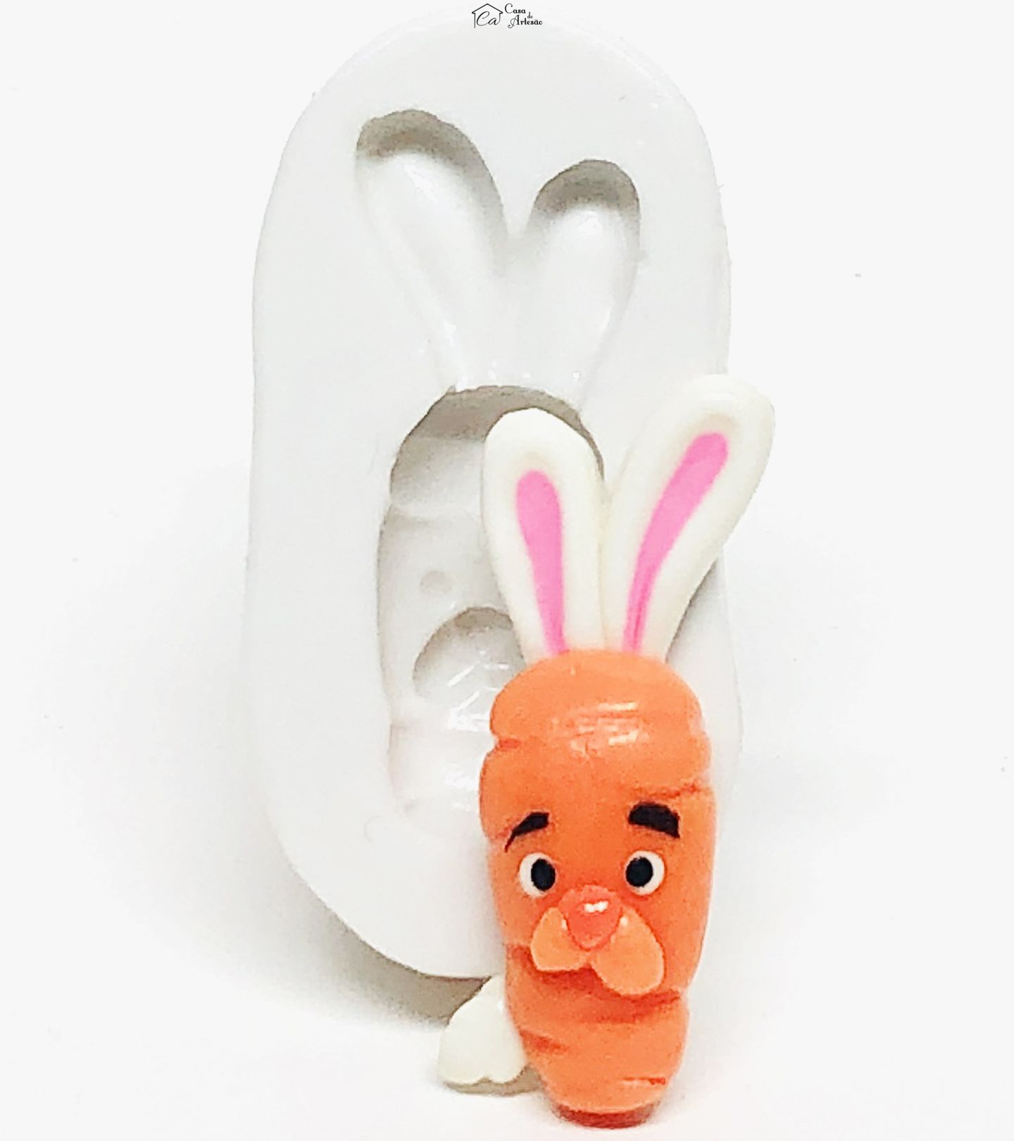 Molde de silicone - Coelho - Na Cenoura - Pequeno - P1076