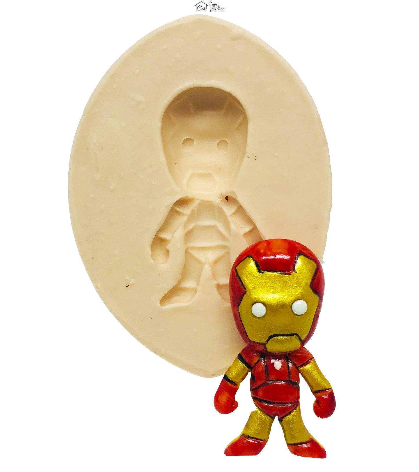 Molde de silicone - Os Vingadores - Fofinhos - Homem de Ferro - Medio - P502