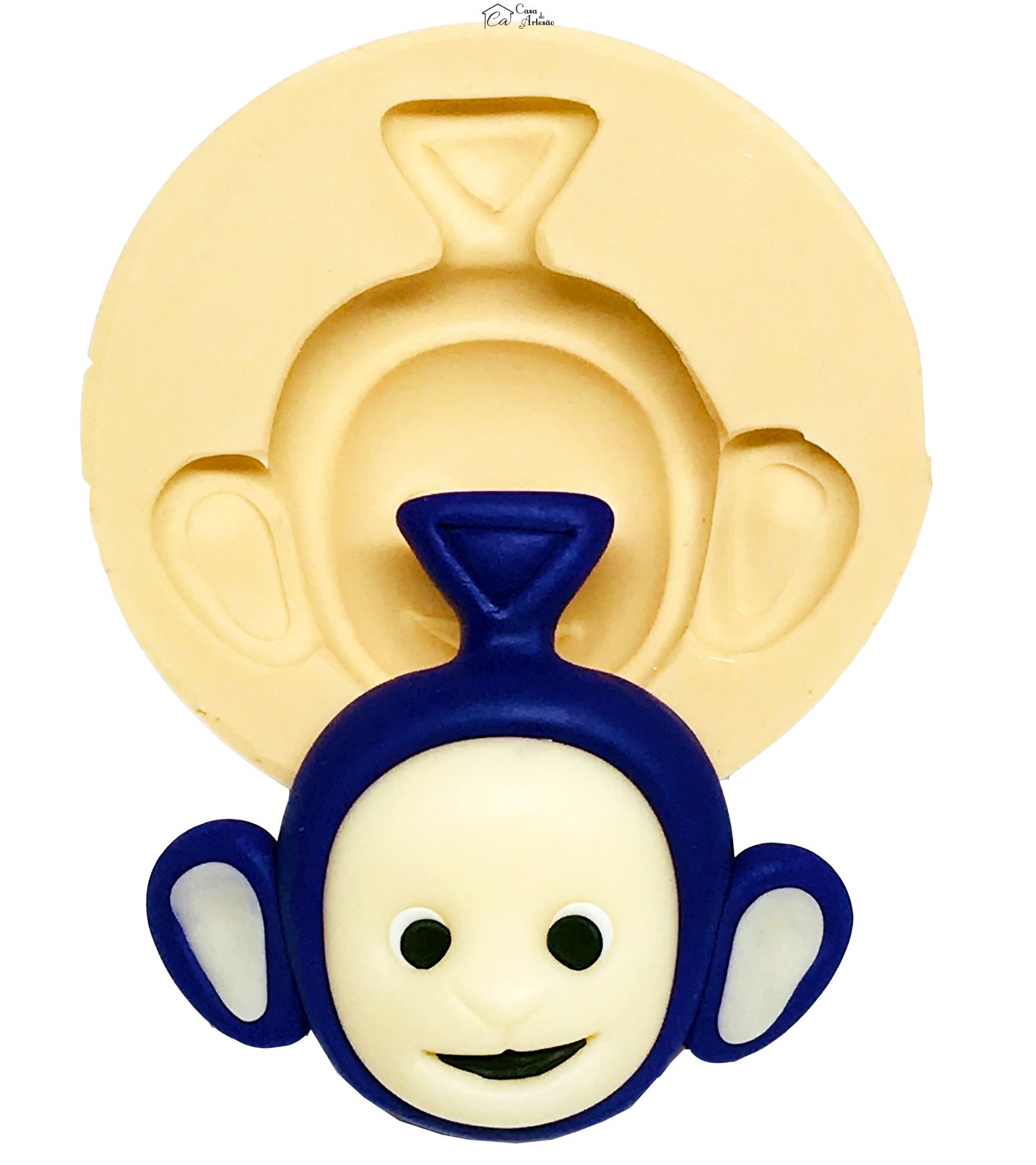 Molde de silicone - Teletubbies - Rosto Tinky Winky - Medio - P576