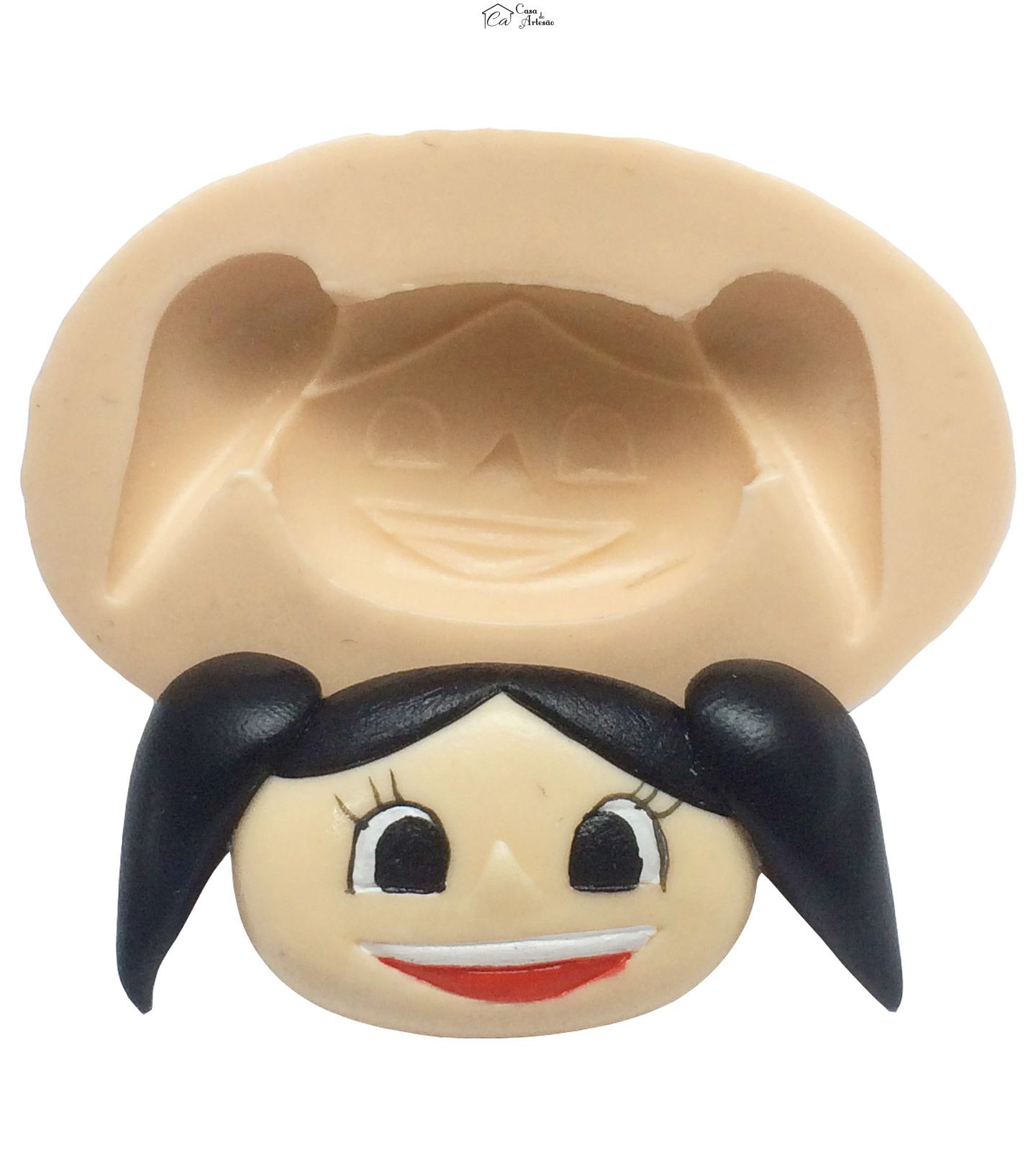 Molde de silicone - Show da Luna - Rosto Luna - Pequeno - P173