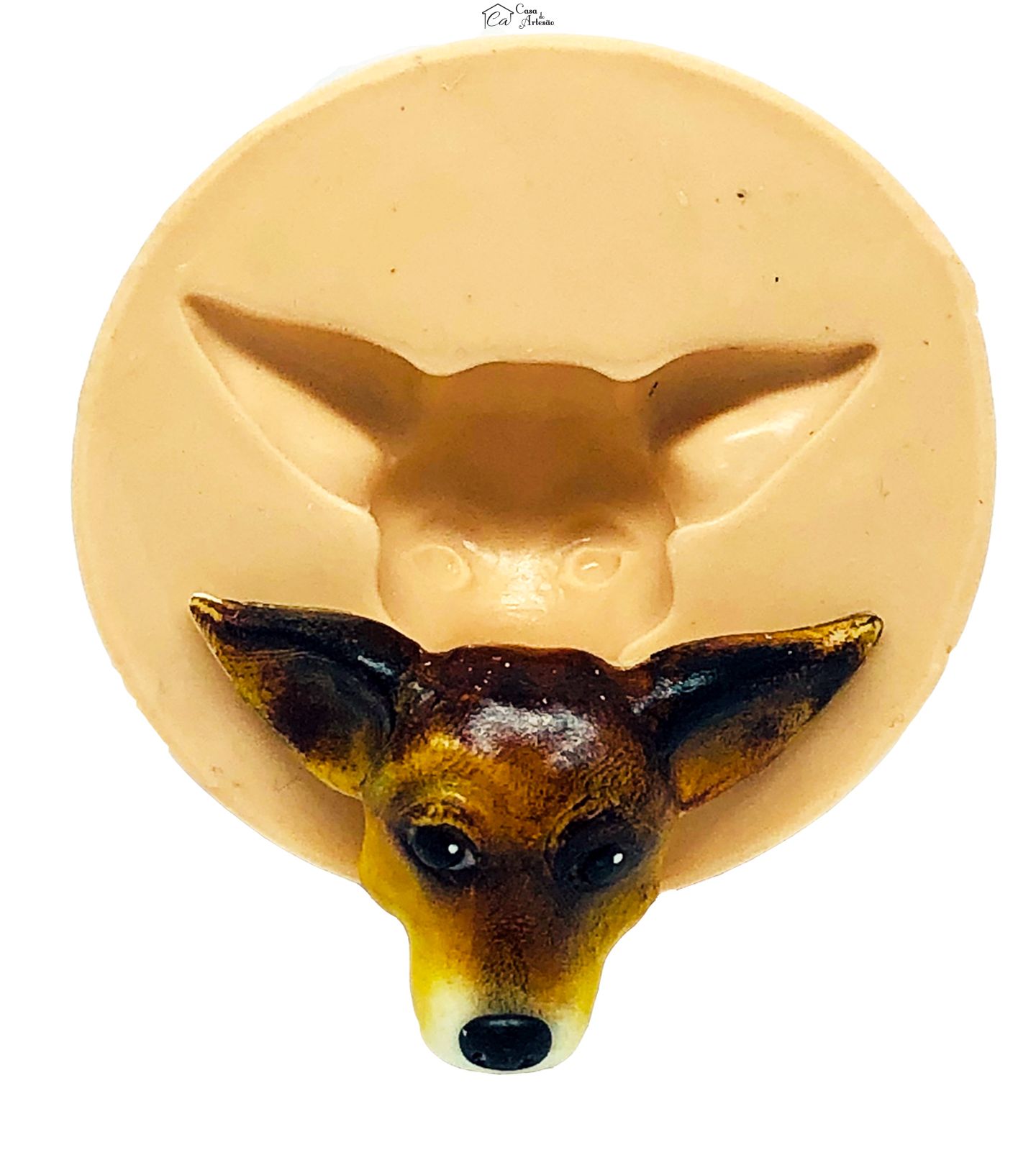 Molde de silicone - Cachorro - Rosto Vira Latas - Medio - P831