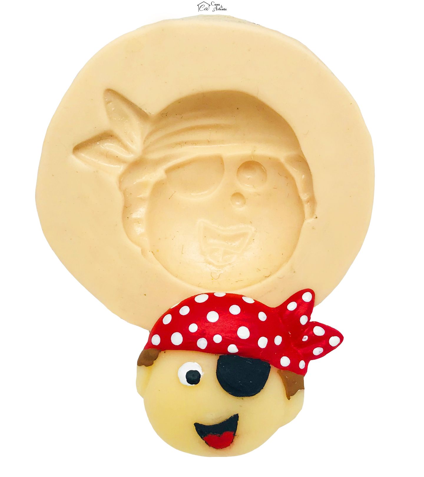 Molde de silicone - Rosto Pirata