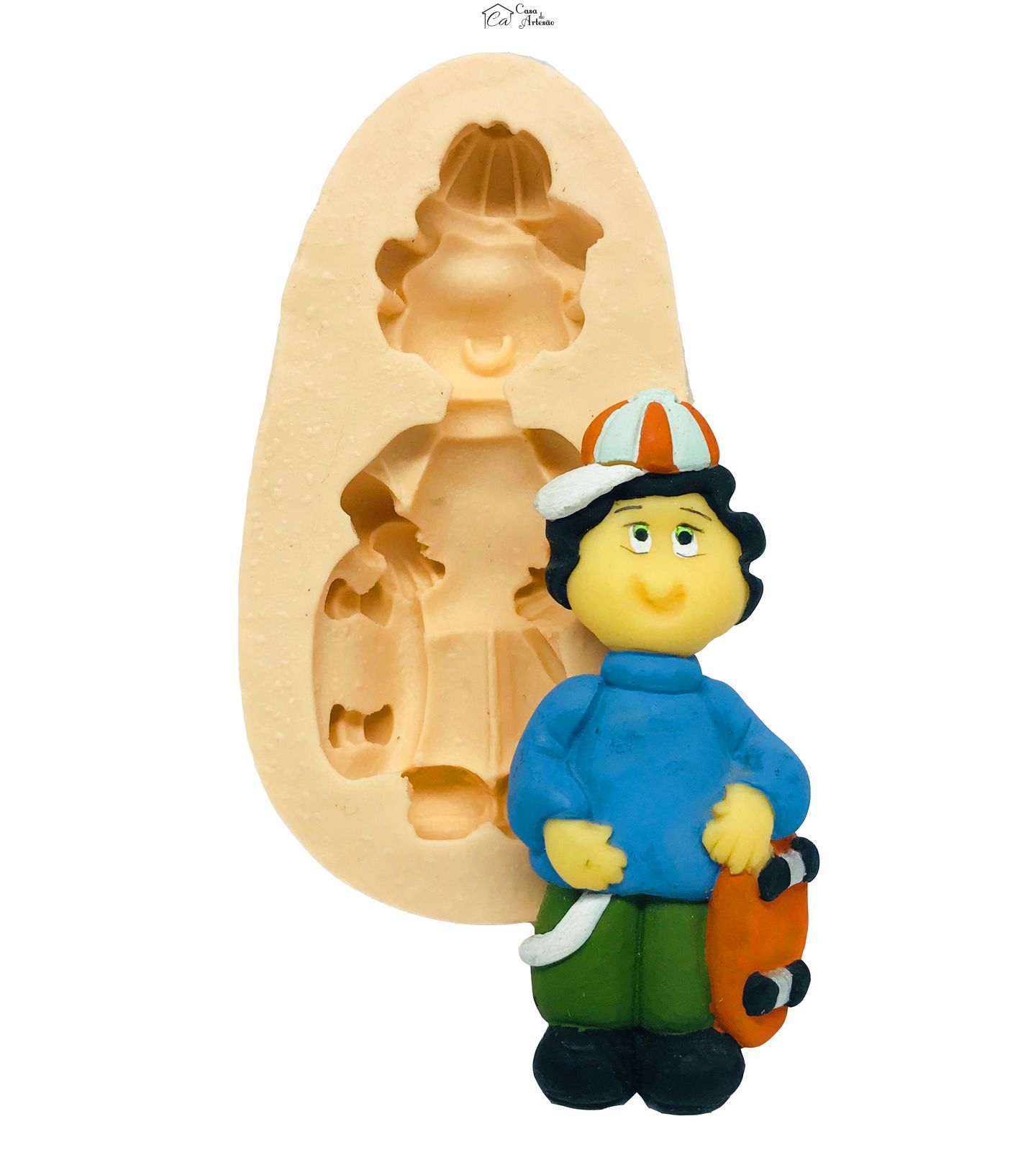Molde de silicone - Menino c/ Skate - P84