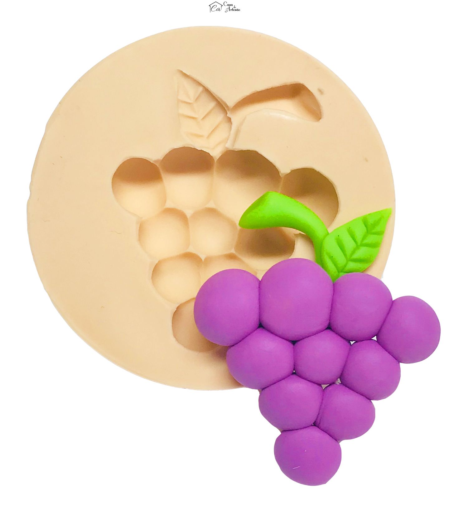 Molde de silicone - Moranguinho - Uva - Fruta Grande - P523