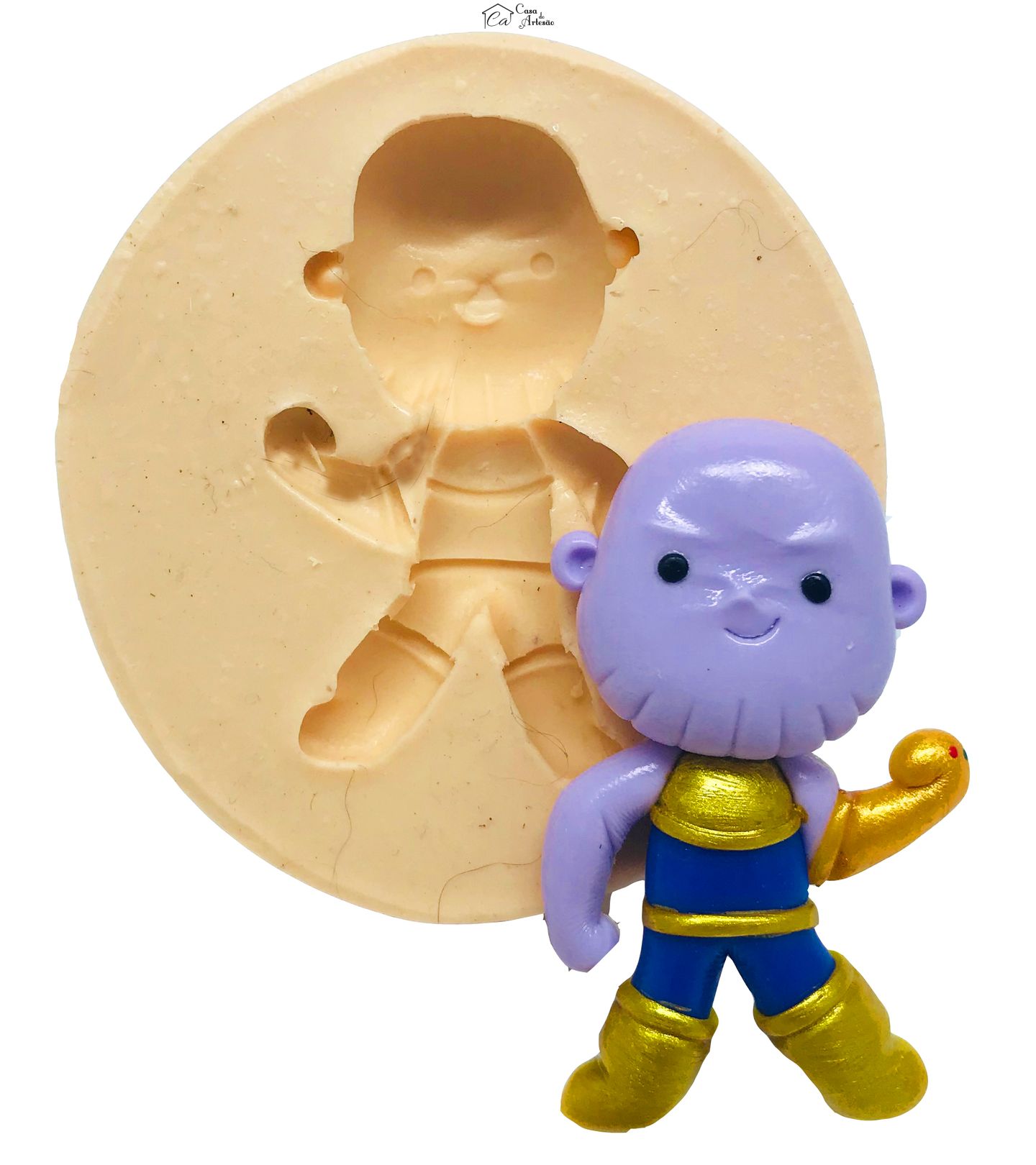 Molde de silicone - Os Vingadores - Fofinhos - Thanos - Medio - P493
