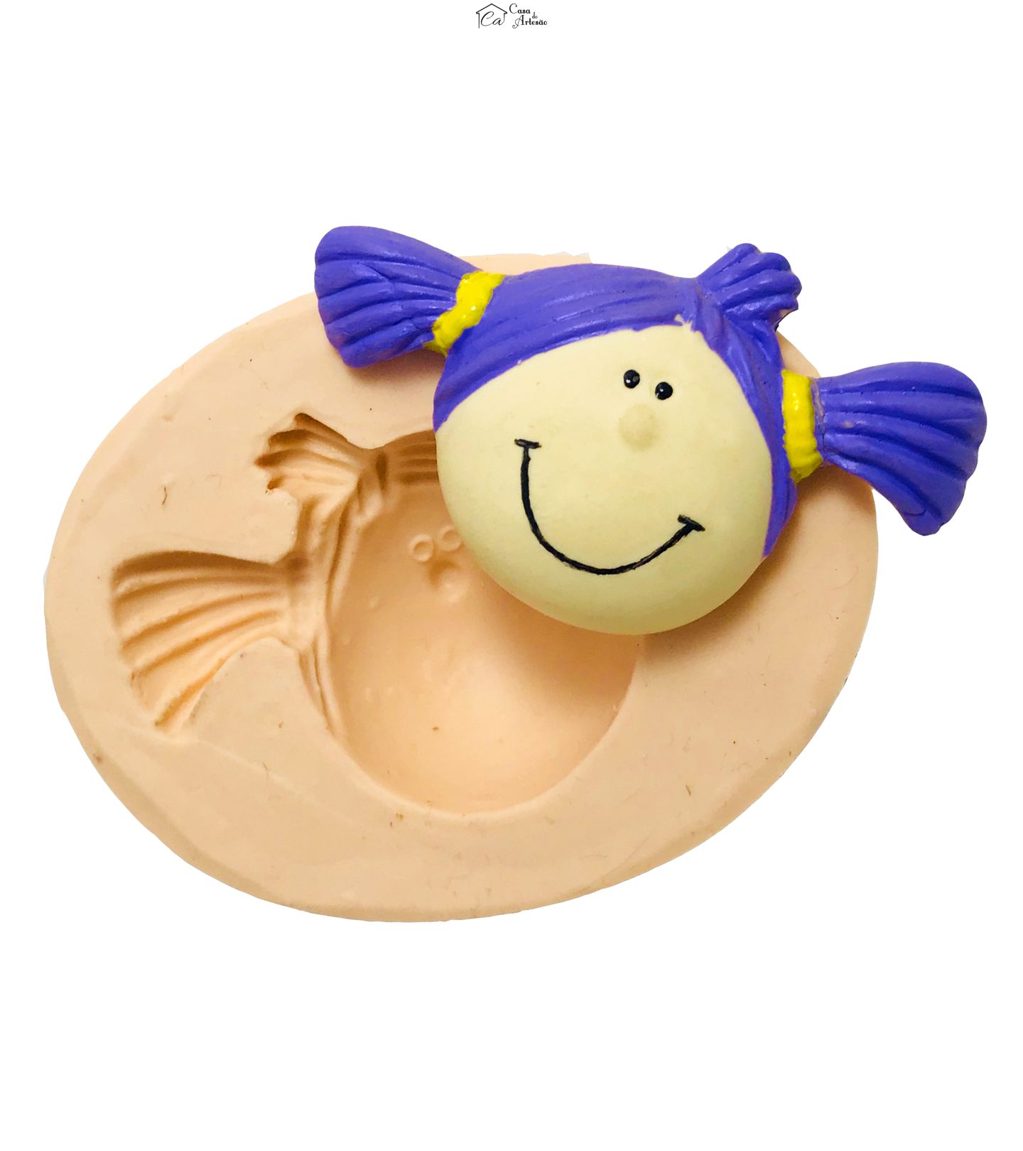 Molde de silicone - Rosto Menina c/ Franja