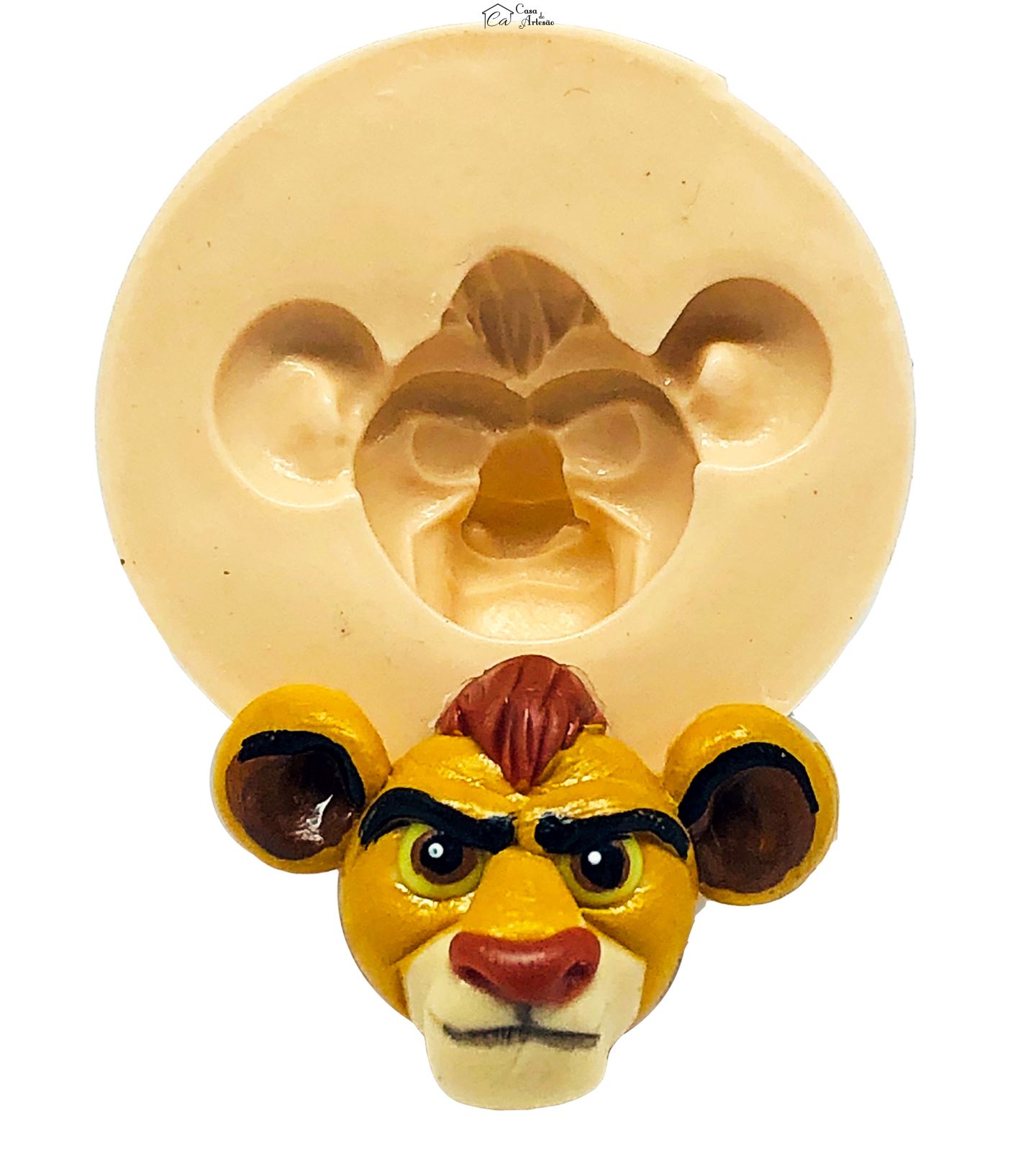 Molde de silicone - A Guarda do Leão - Rosto Kion - Pequeno - P767
