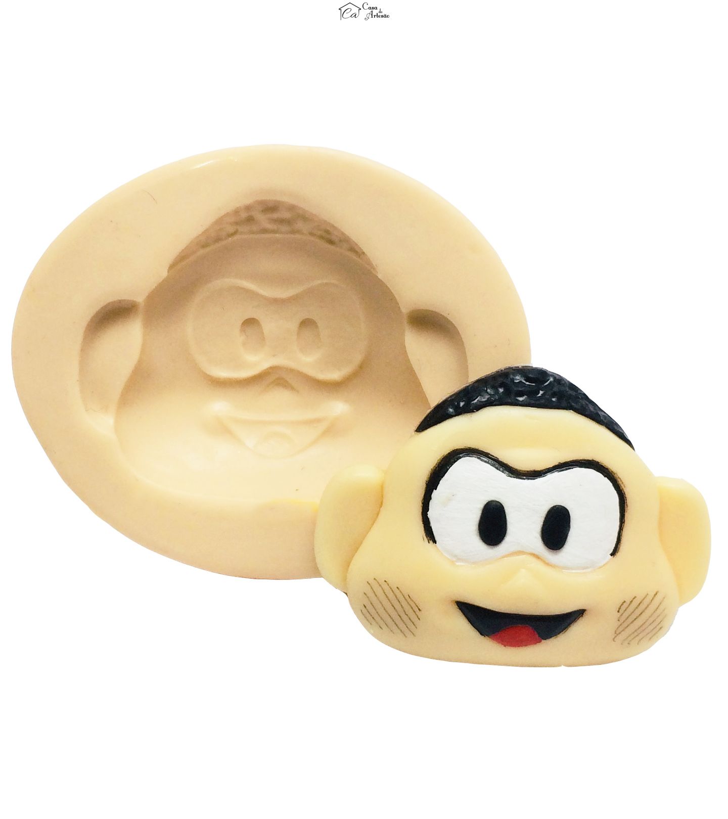 Molde de silicone - Rosto Menino Sujinho - Grande - P207