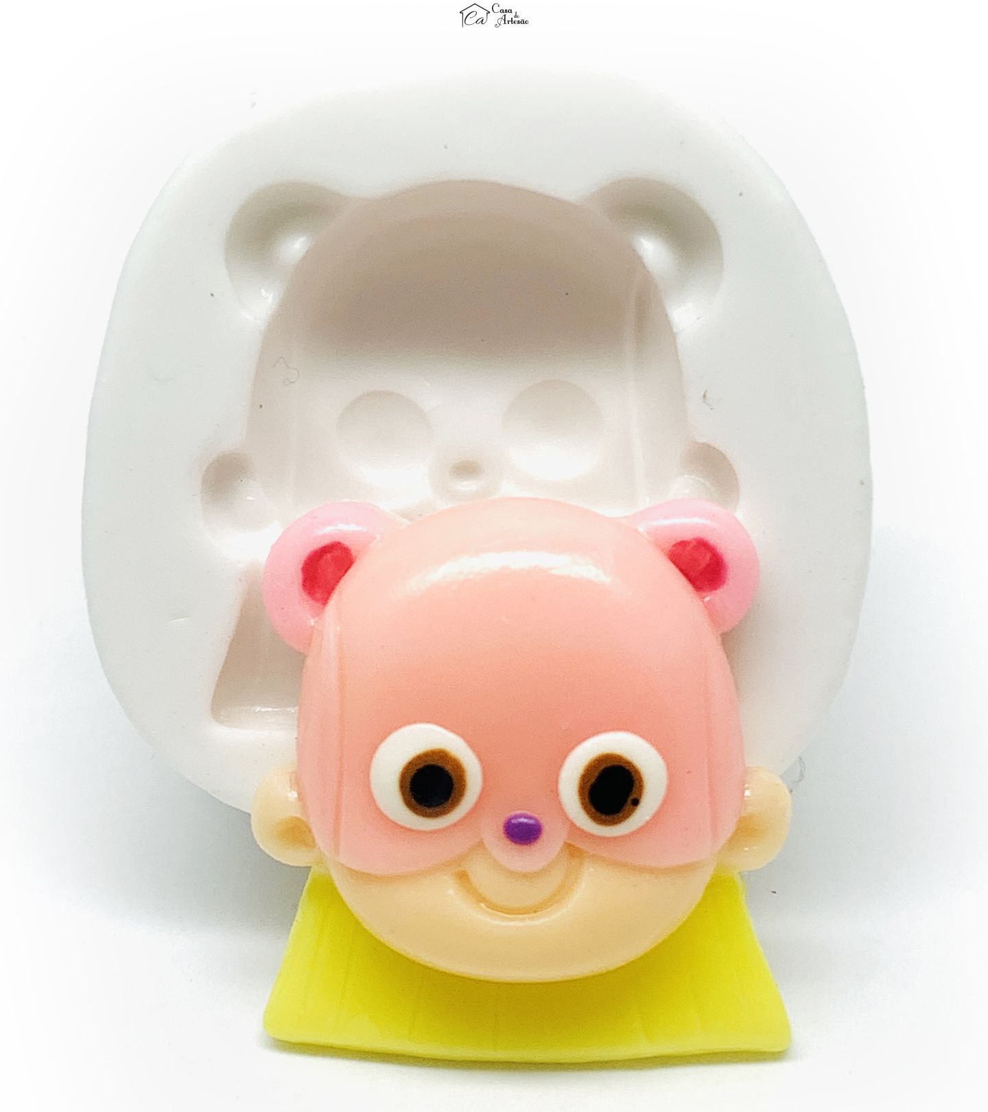 Molde de silicone - Os Aventureiros - Rosto Rosa - Medio - P1218