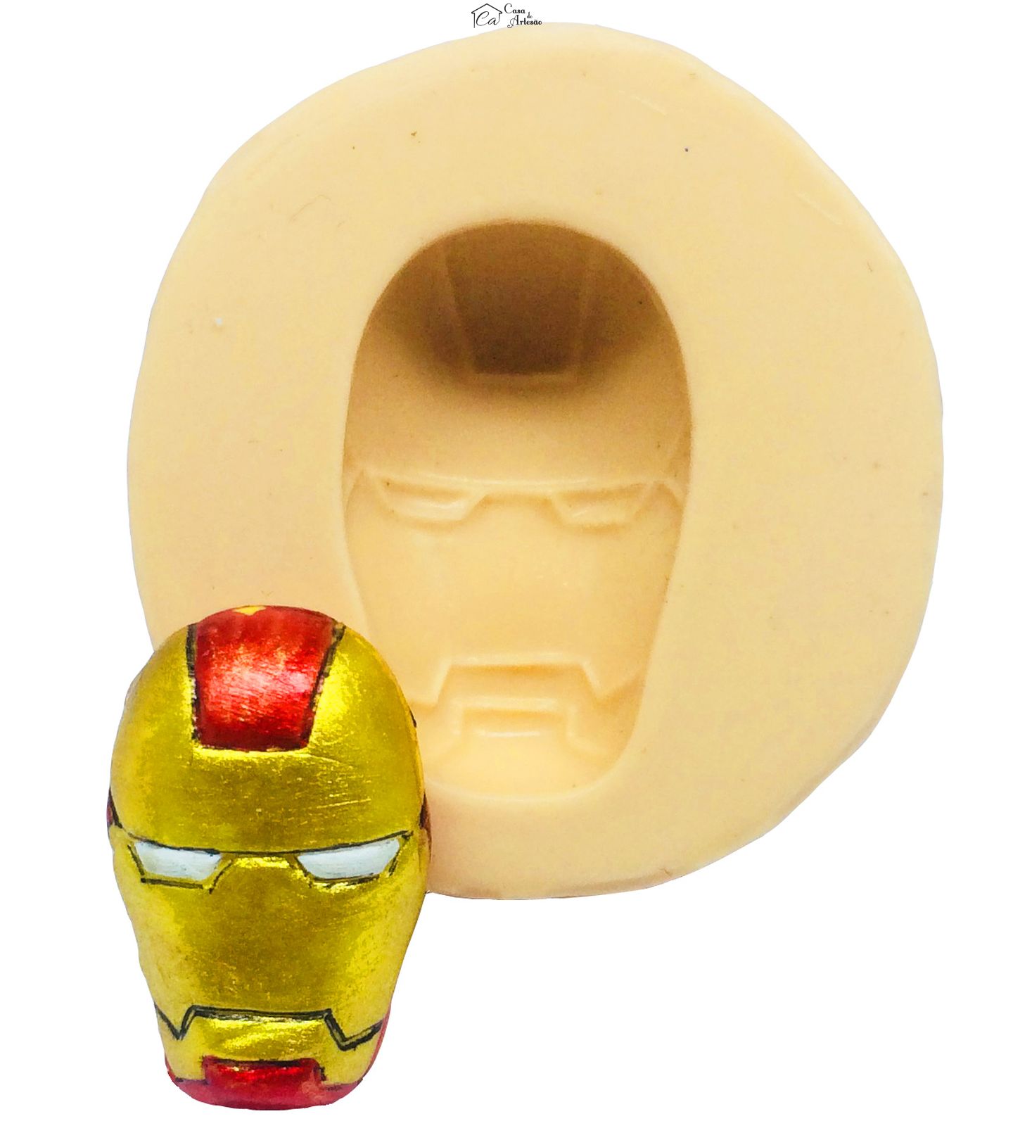 Molde de silicone - Os Vingadores - Mascara Homem de Ferro - Pq