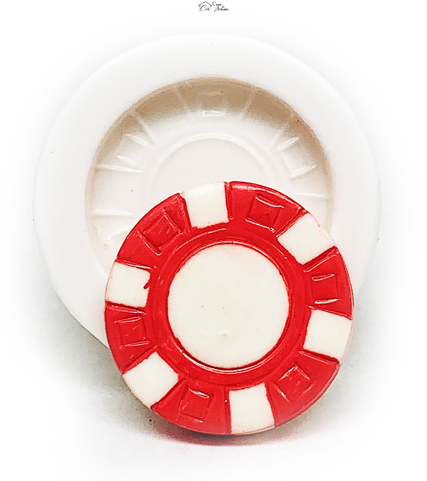 Molde de silicone - Cassino - Ficha Poker - Media - P1165
