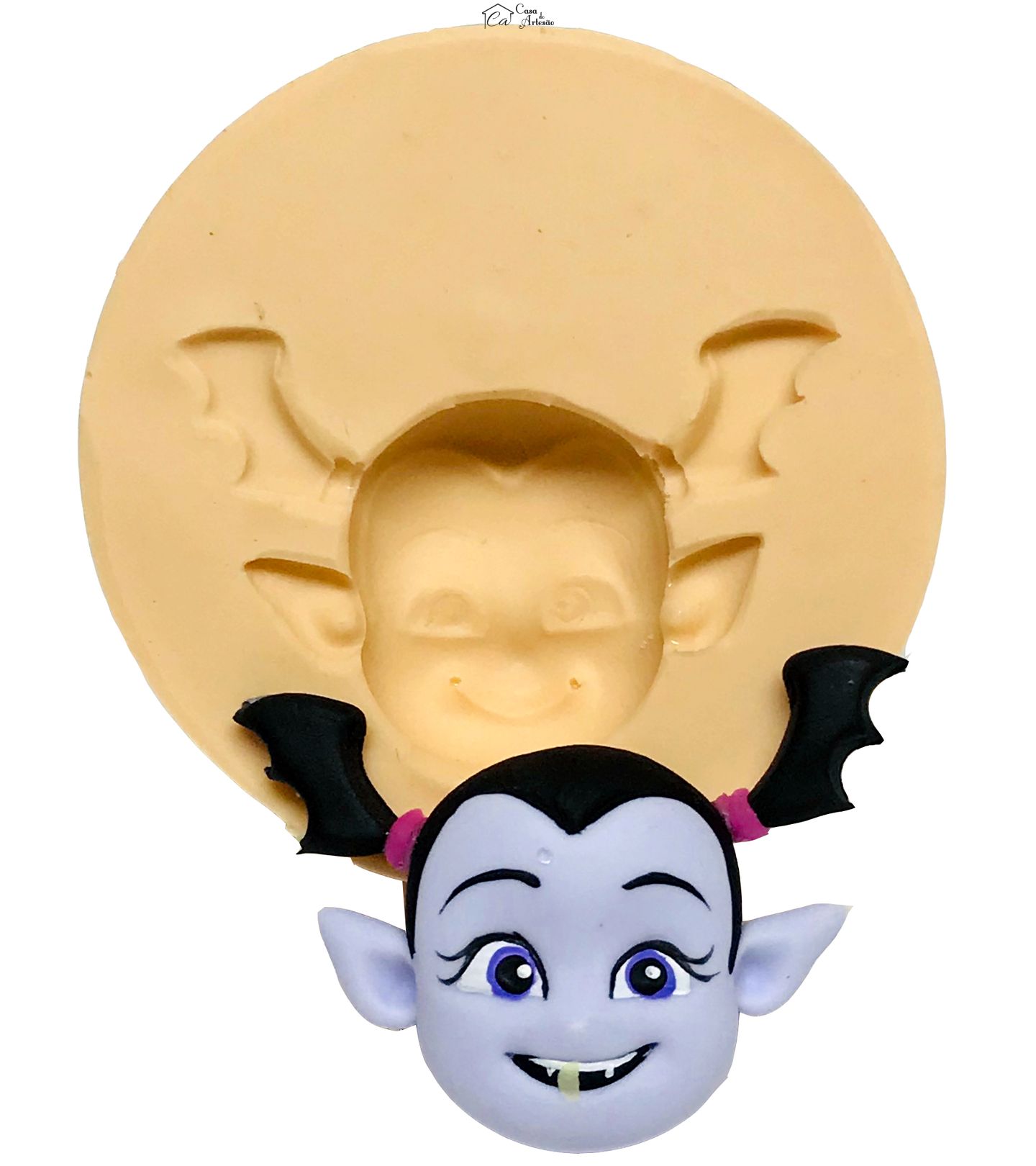 Molde de silicone - Vampirina - Rosto Vampirina - Pequeno - P573