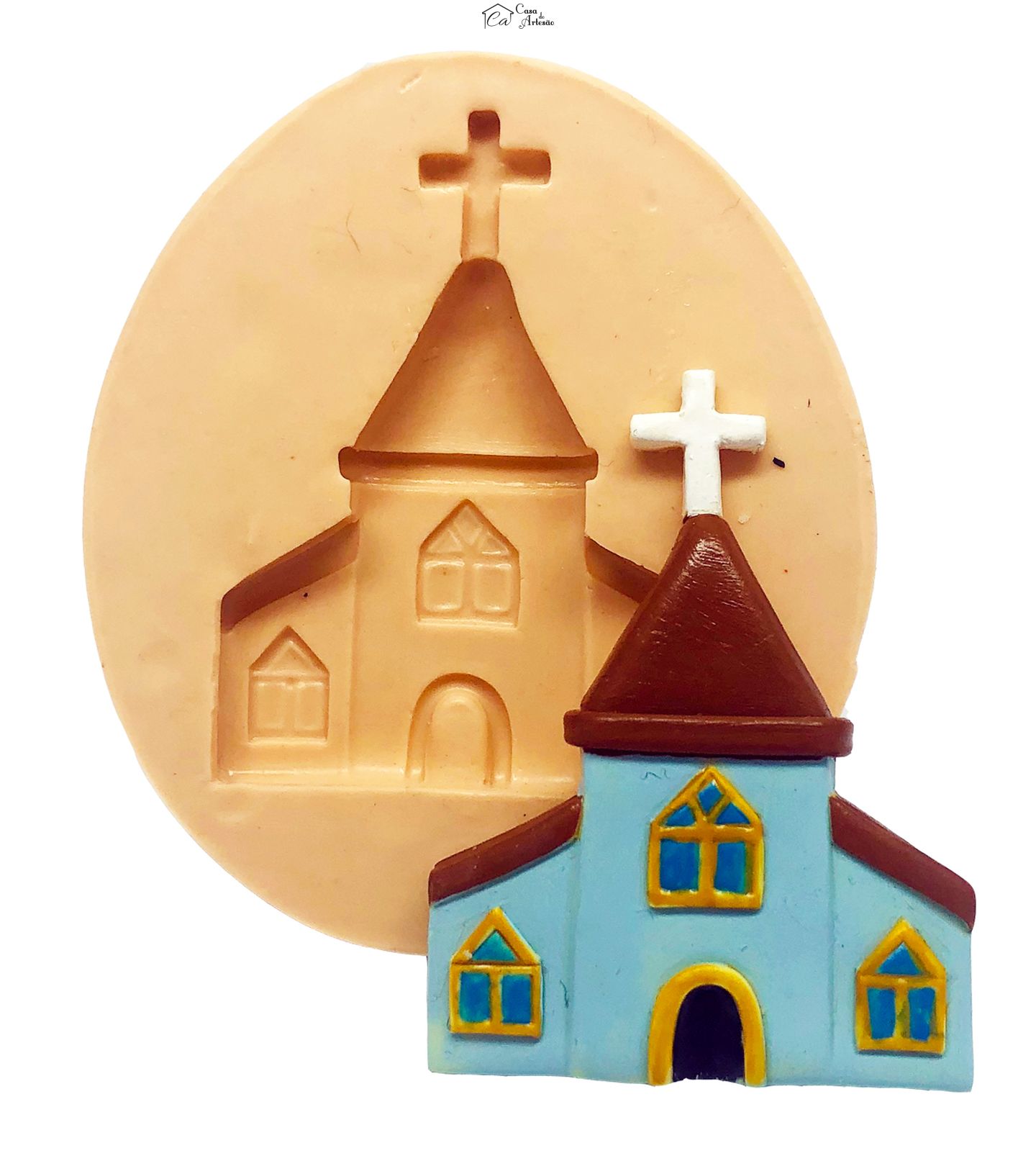 Molde de silicone - Igreja - Grande - P880