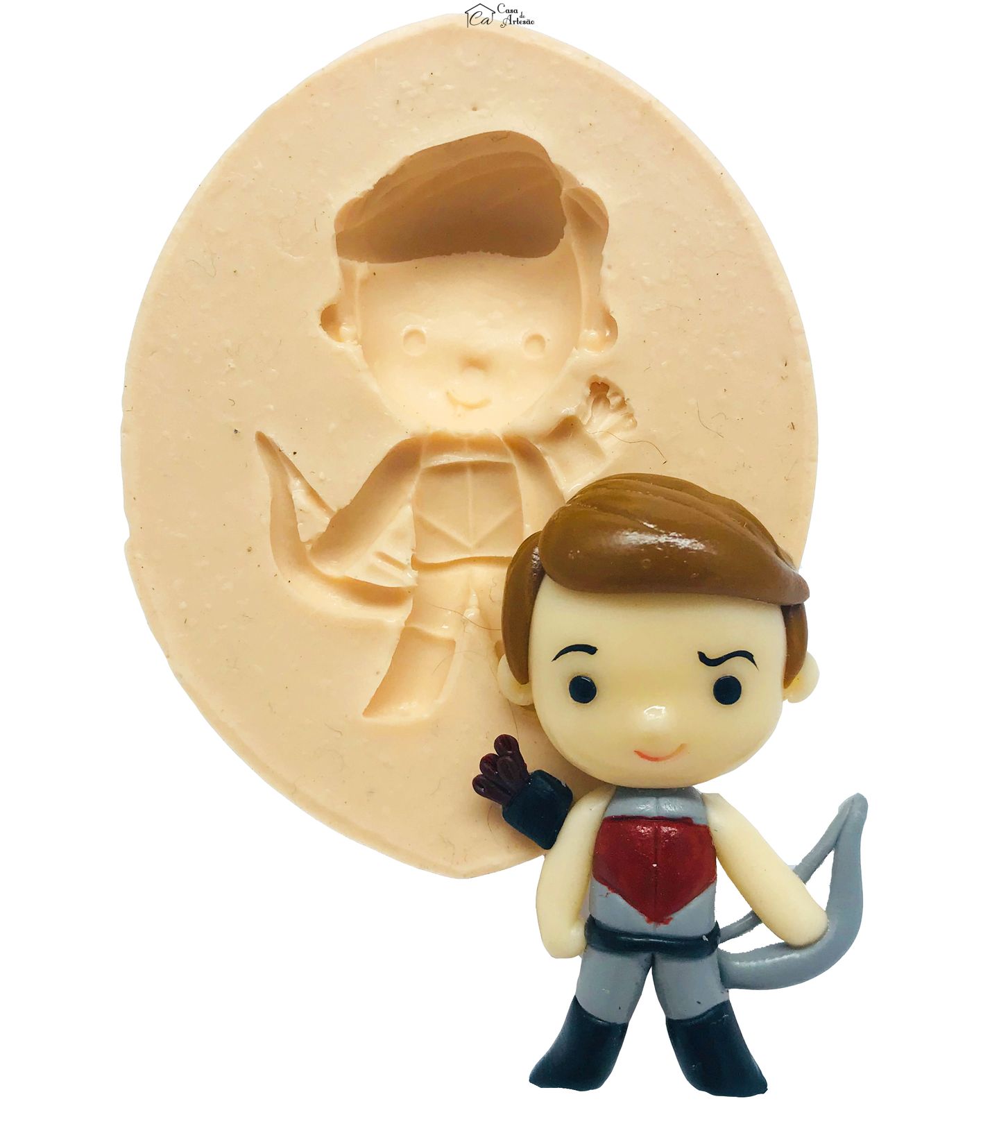 Molde de silicone - Os Vingadores - Fofinhos - Gaviao Arqueiro - Medio - P493