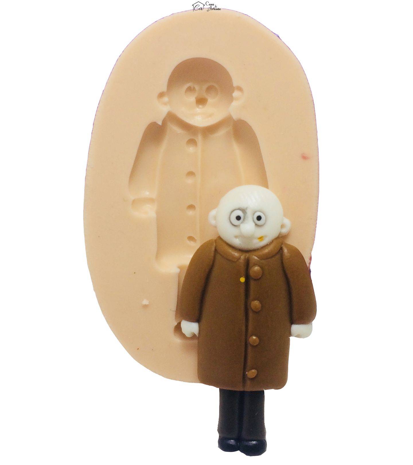 Molde de silicone - Familia Addams - Tio Fester - Pequeno - P400