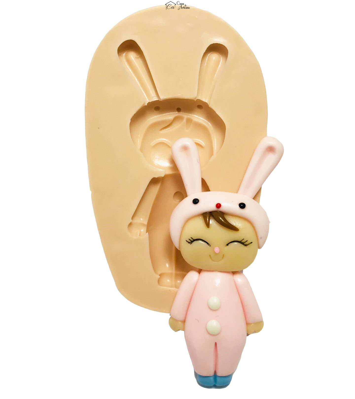 Molde de silicone - Me too Doll - Angela Coelha Pink - Grande - P430