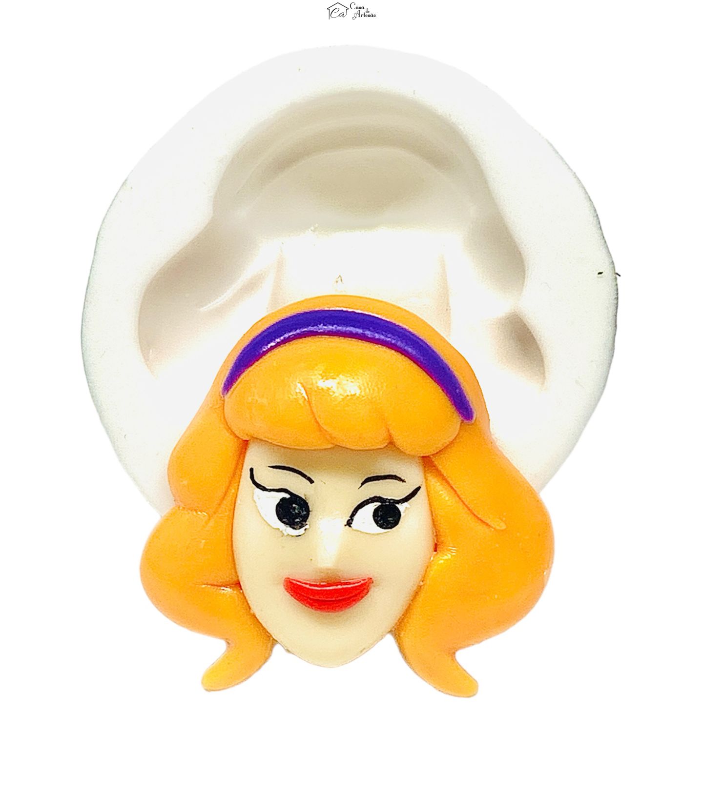 Molde de silicone - Scooby Doo - Rosto Daphne - Grande - P1234