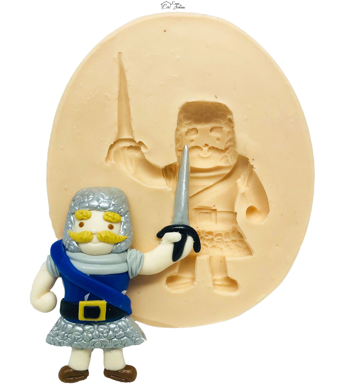 Molde de silicone - Clash Royale - Rei Mod.02 Baby - Grande - P505