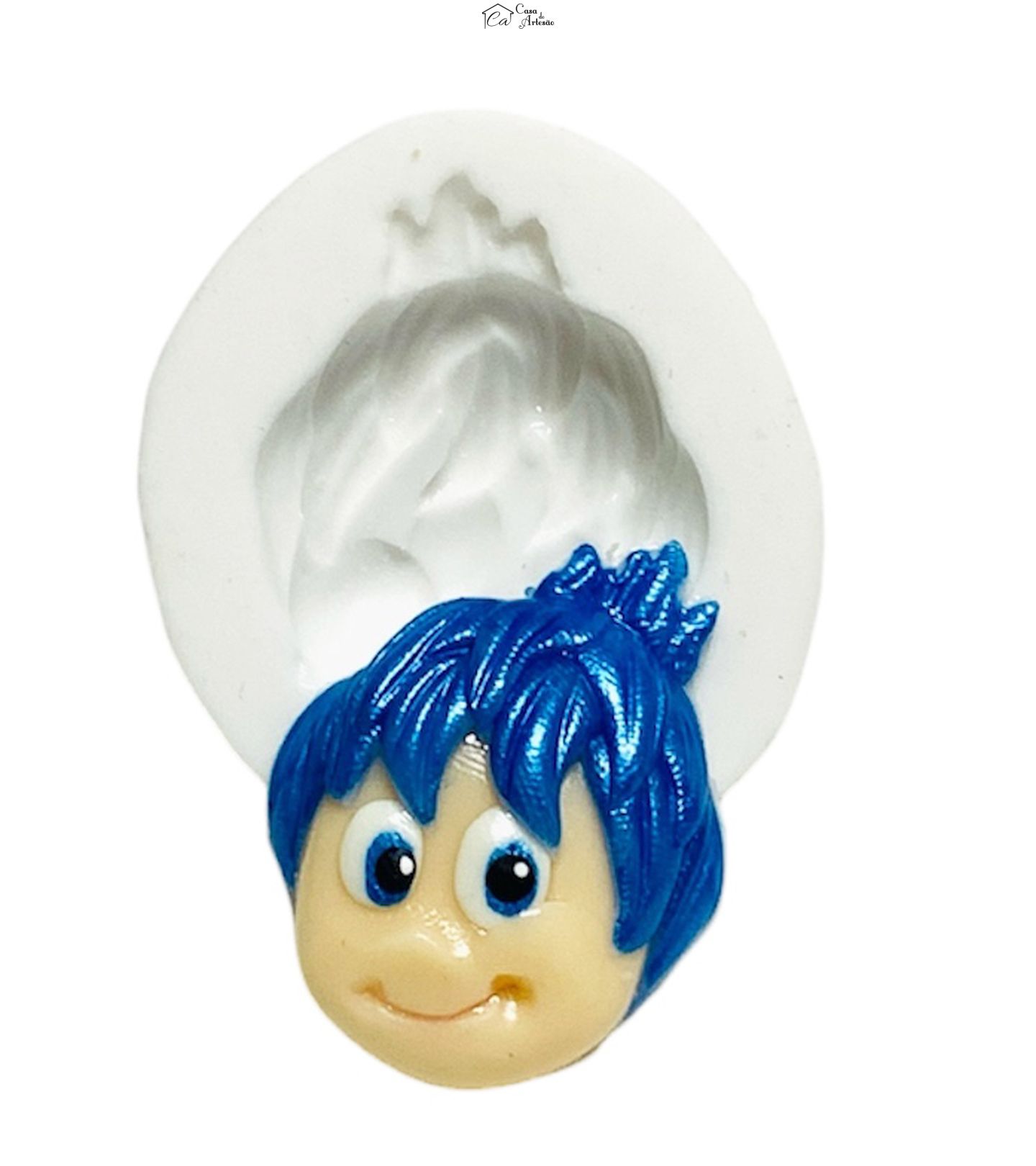 Molde de silicone - Divertida Mente - Rosto Alegria - Pequena - P1246