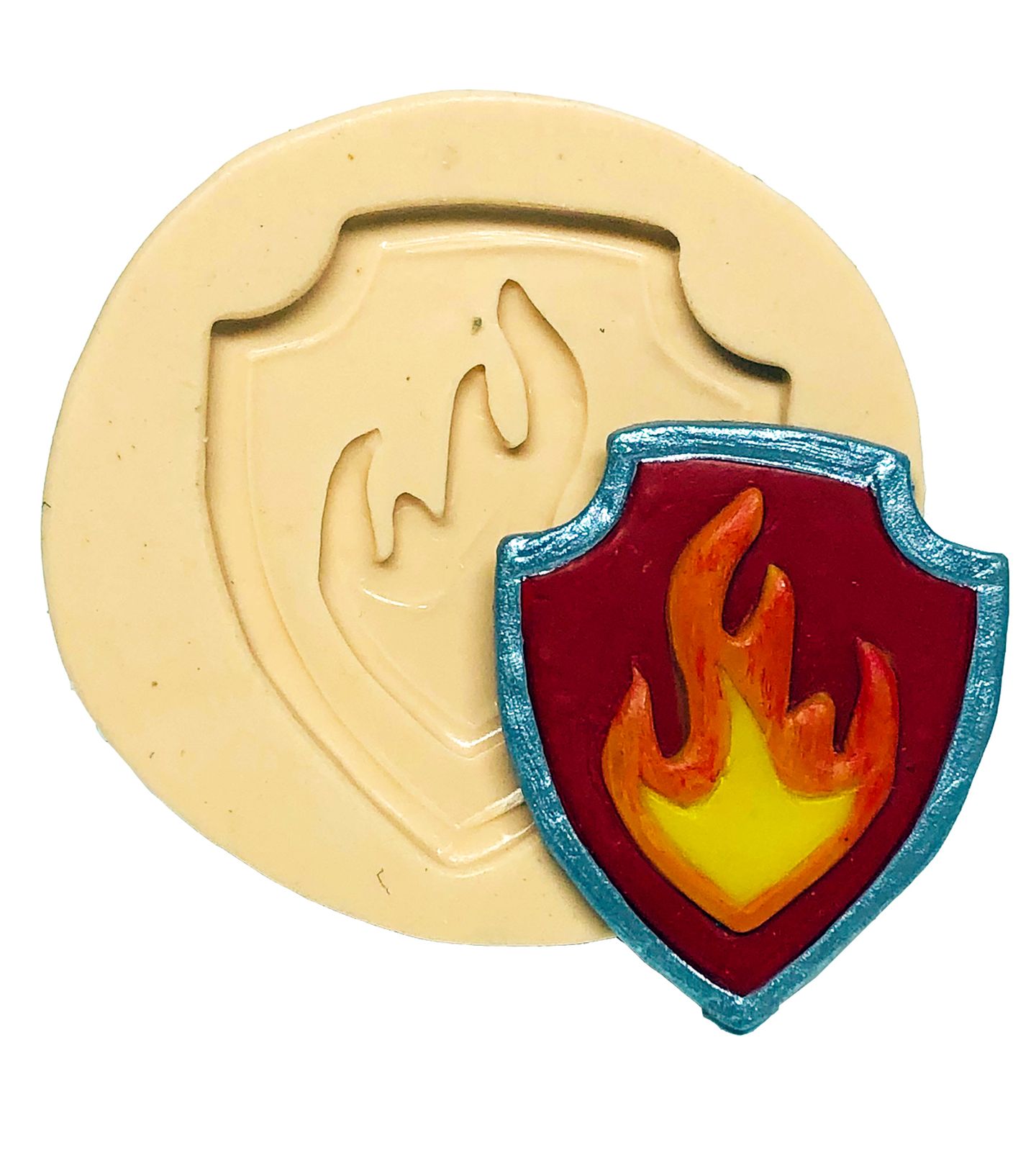 Molde de silicone - Patrulha Canina -  Marshall - Escudo Medio