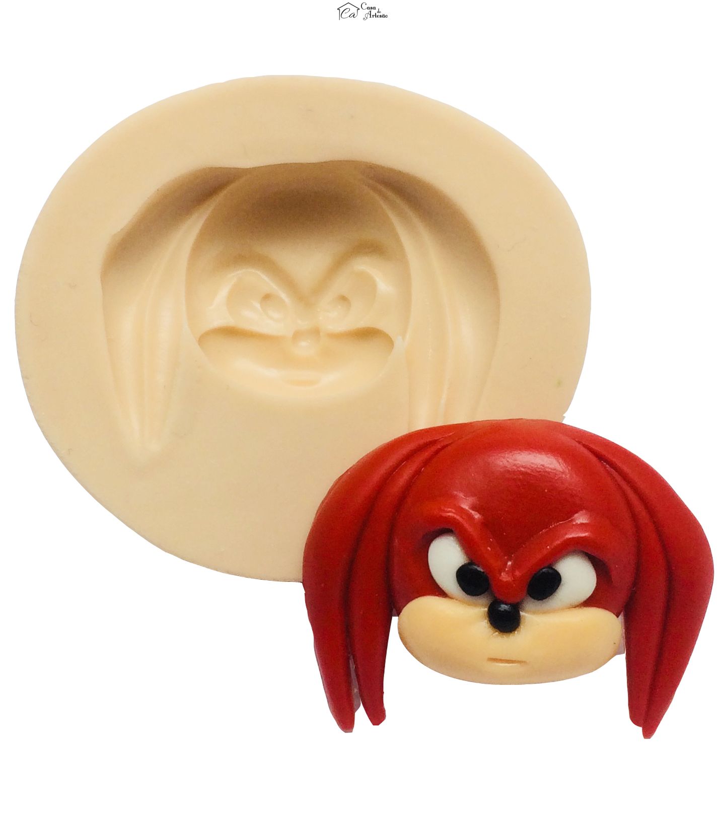 Molde de silicone - Sonic - Rosto Knuckels - P294