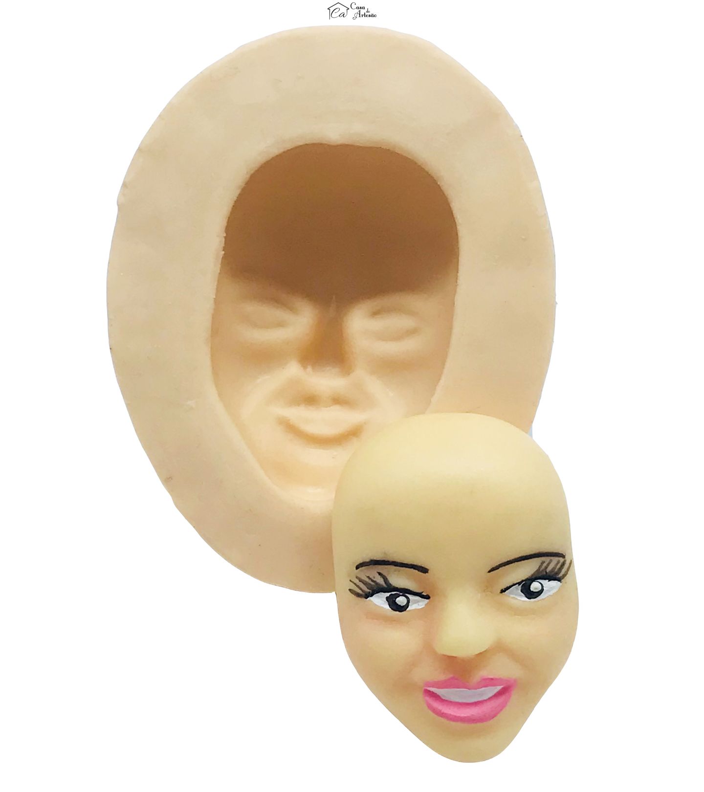 Molde de silicone - Rosto Humanizado Feminino - Mod. 01 - P133 / P471