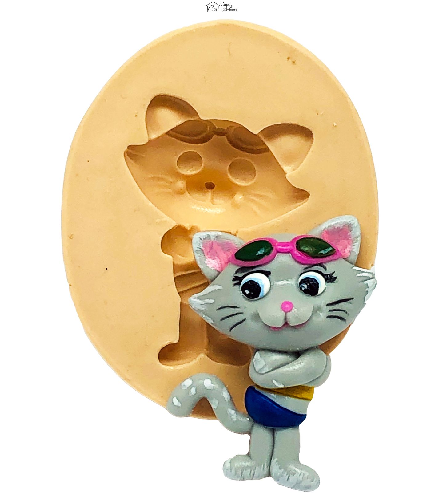 Molde de silicone - 44 Gatos - Milady - Media - P803