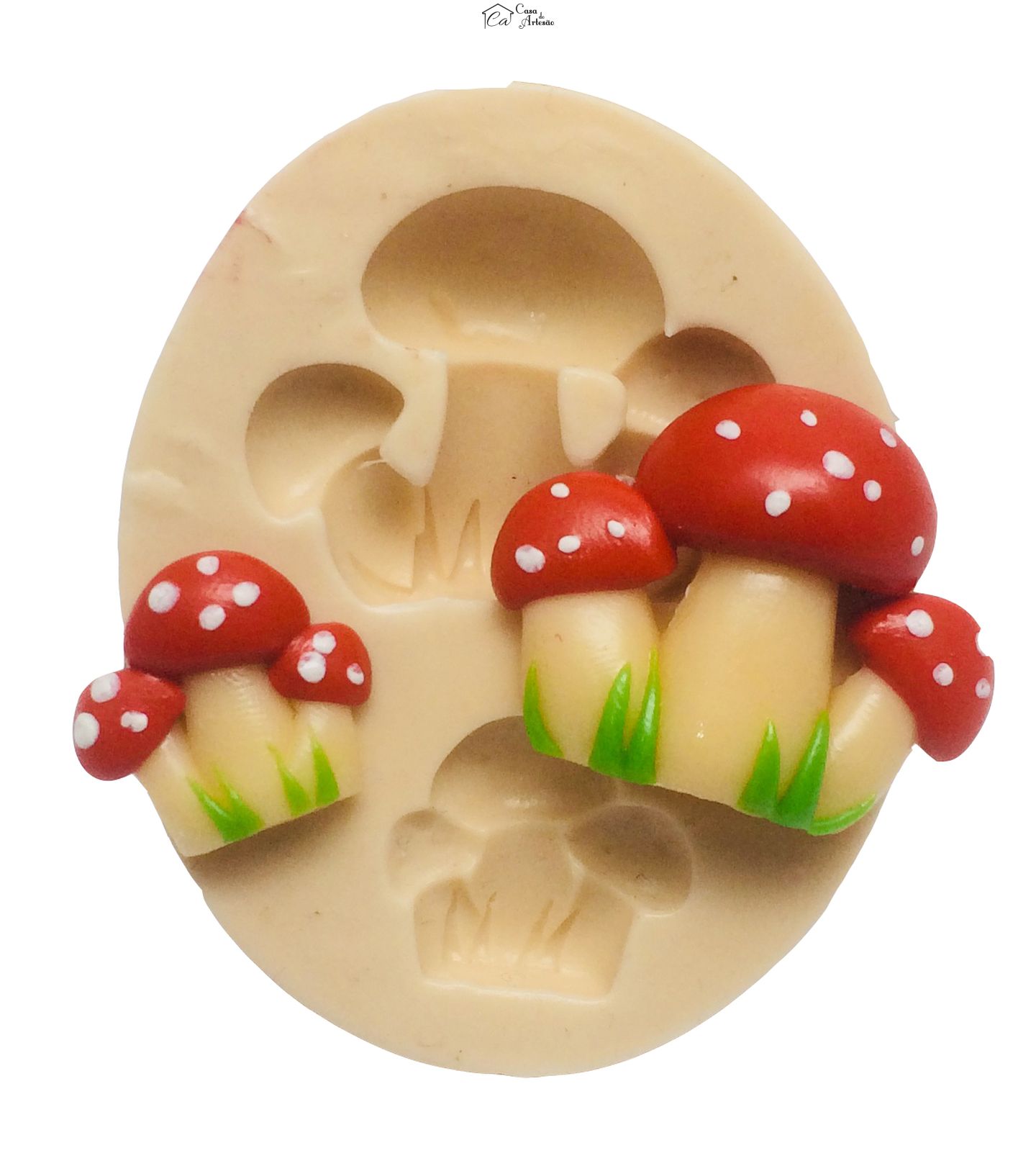 Molde de silicone - Cogumelos - 02 Tamanhos - P204