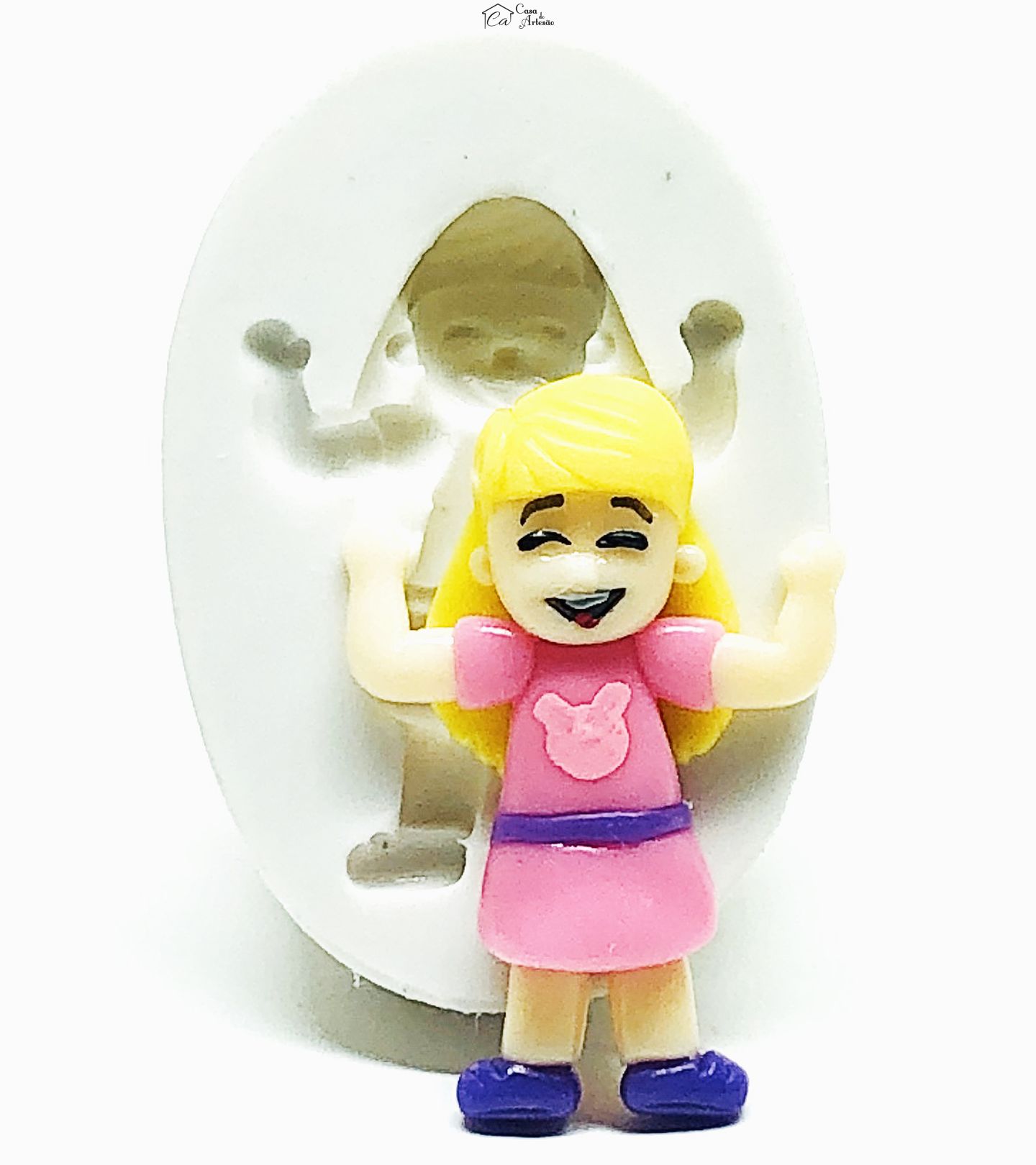 Molde de silicone - Os Aventureiros - Aventureira Rosa - Media - P964