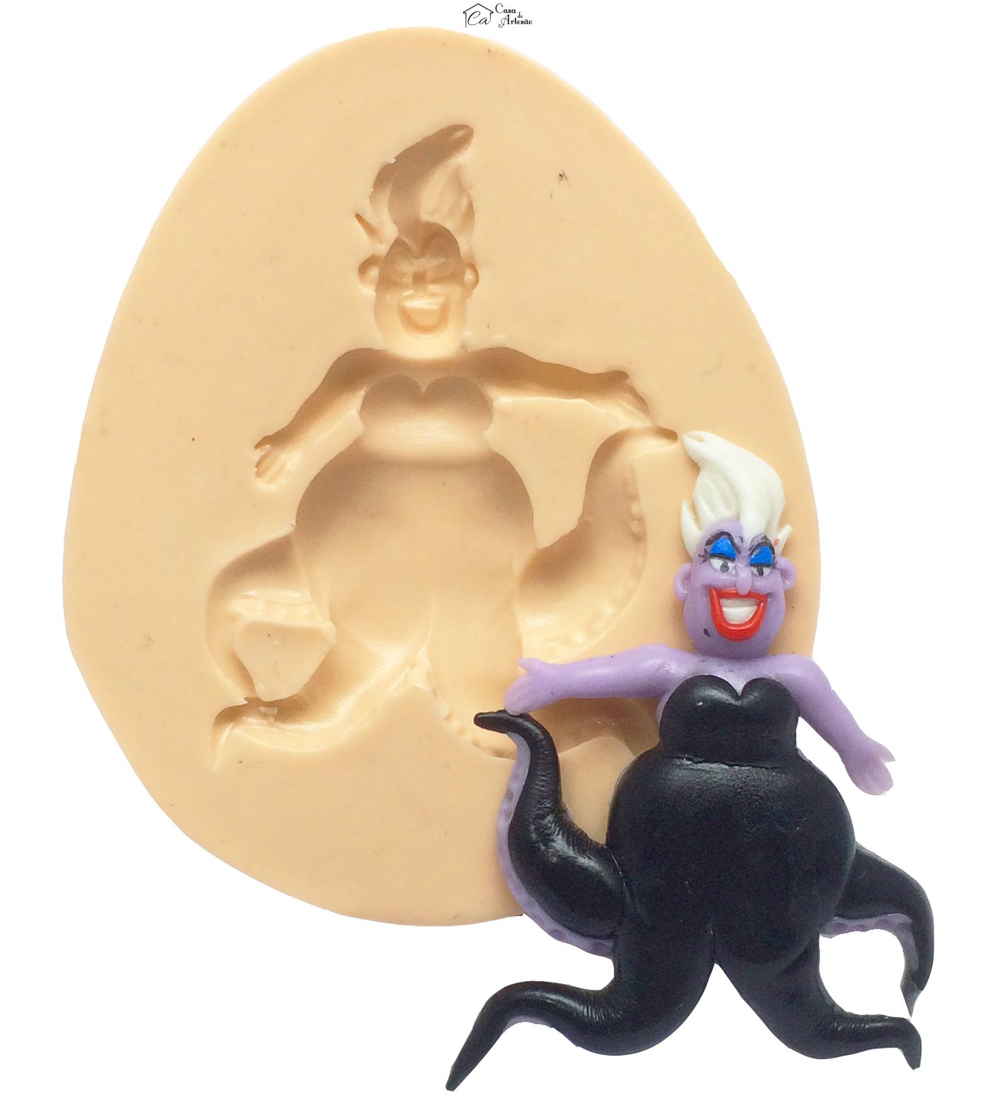 Molde de silicone - A Pequena Sereia - Ursula - Pequena - P305