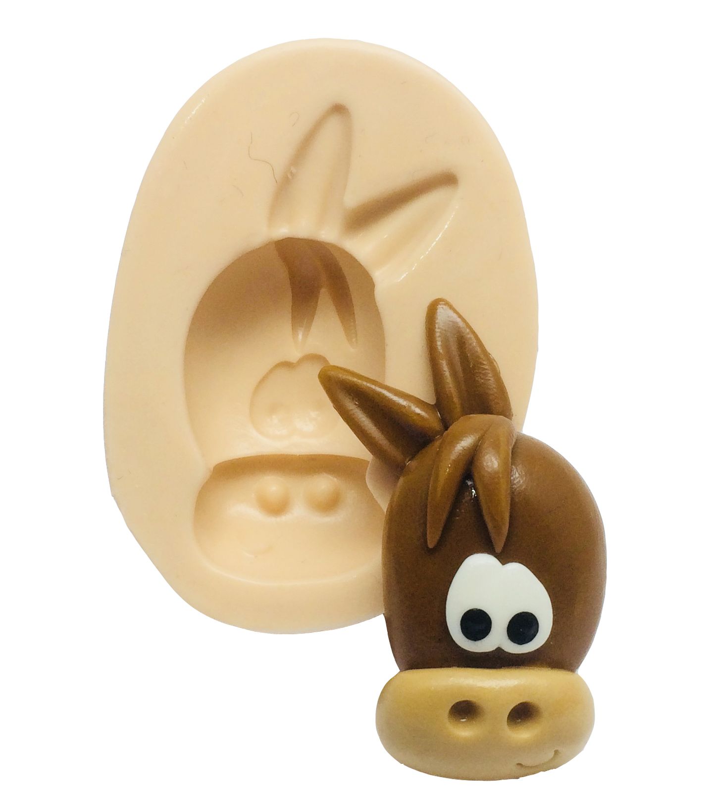 Molde de silicone - Fazendinha - Rosto Cavalo - P295