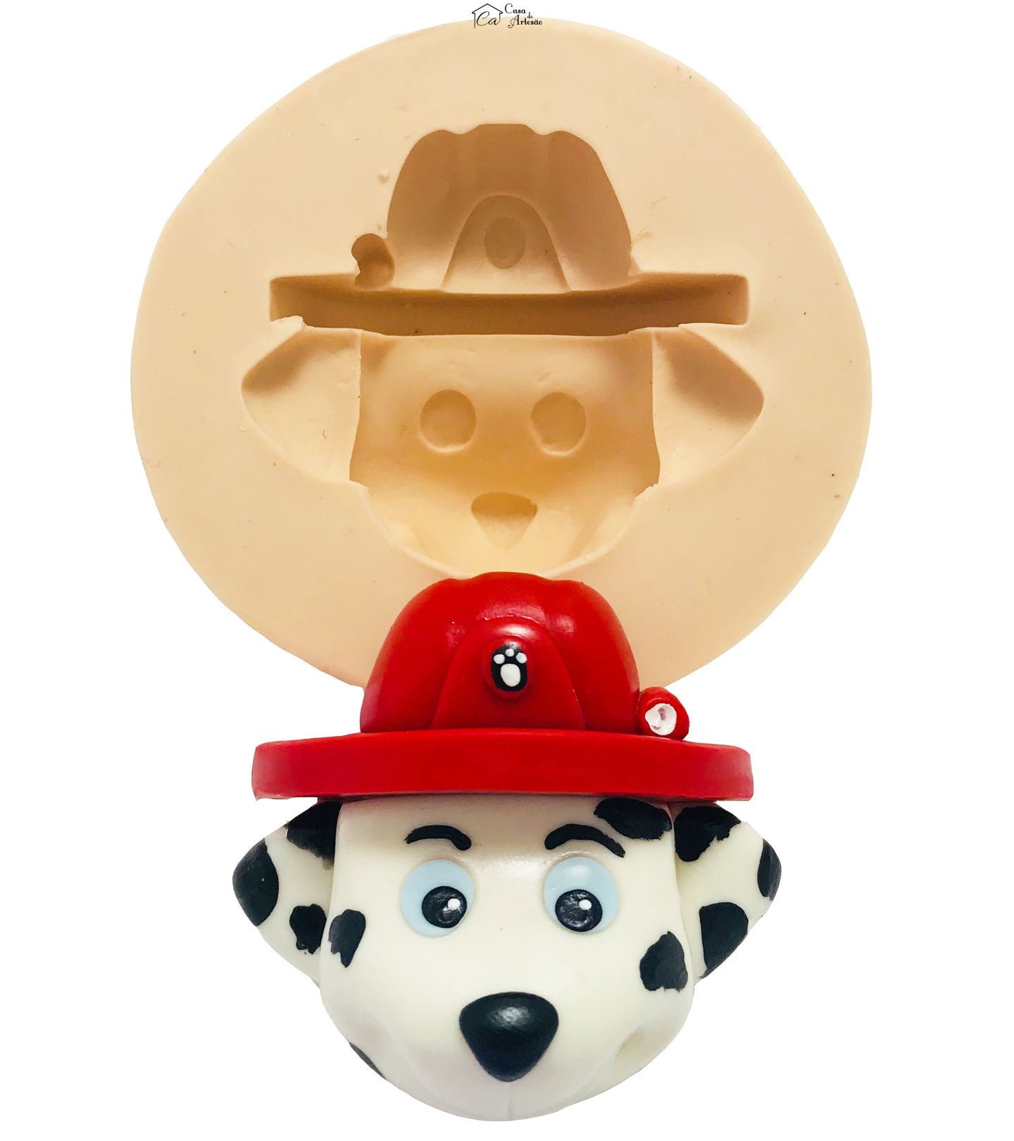 Molde de silicone - Patrulha Canina - Rosto Marshall - Grande - P437