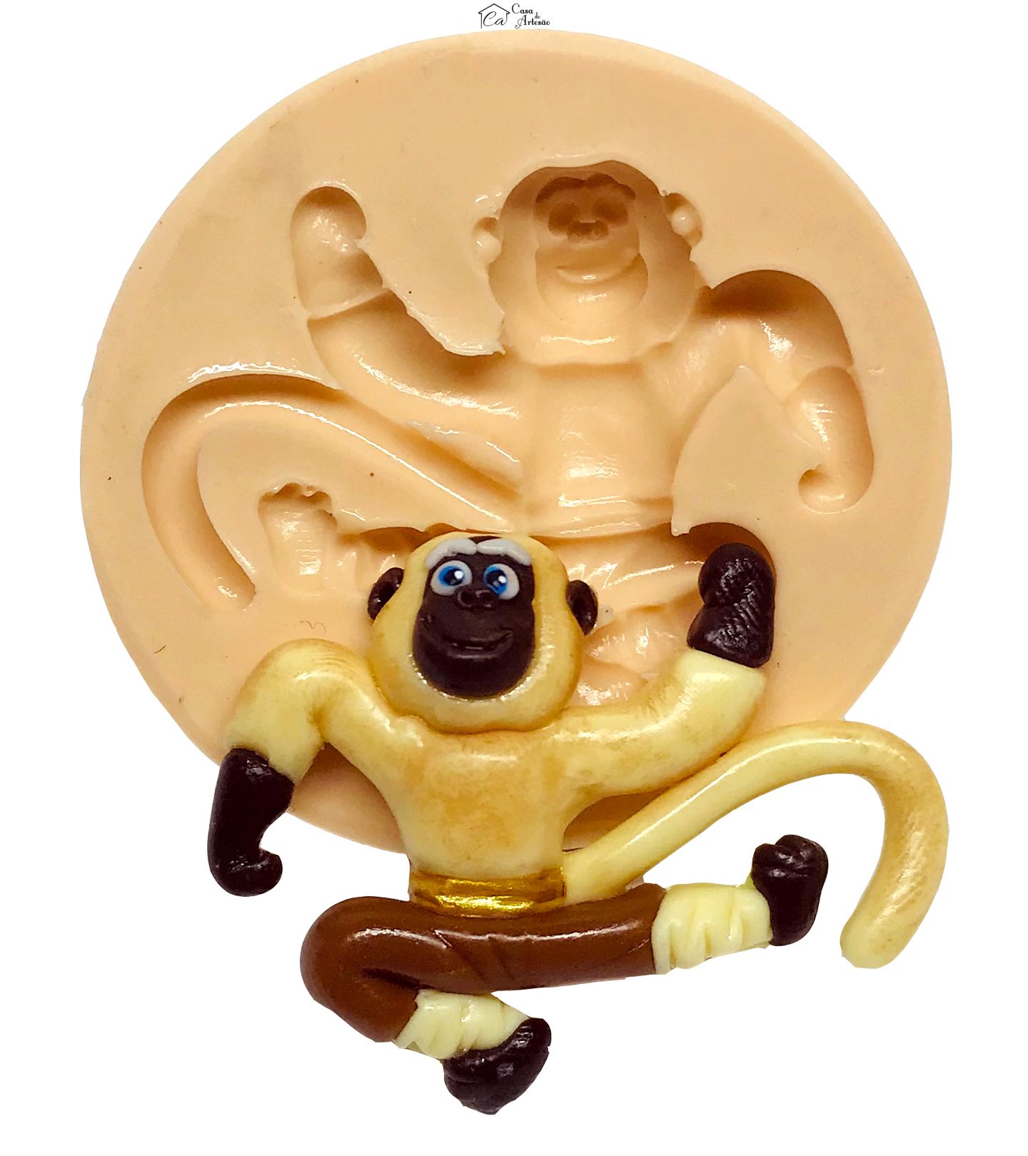 Molde de silicone - Kung Fu Panda - Mestre Monkey - Pequeno - P610