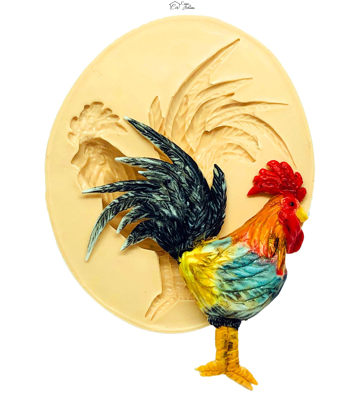 Molde de silicone - Fazendinha - Galo - Grande - P840