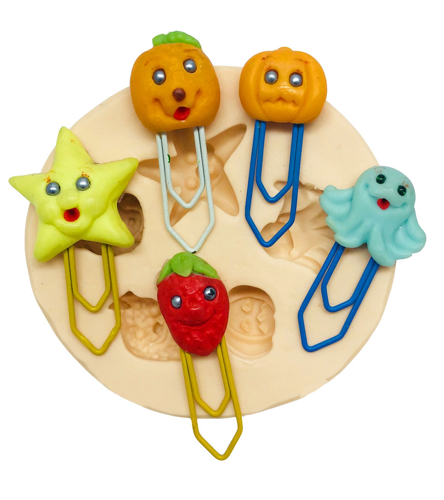 Mini Morango/Abobora/Laranja/Estrela e Polvo