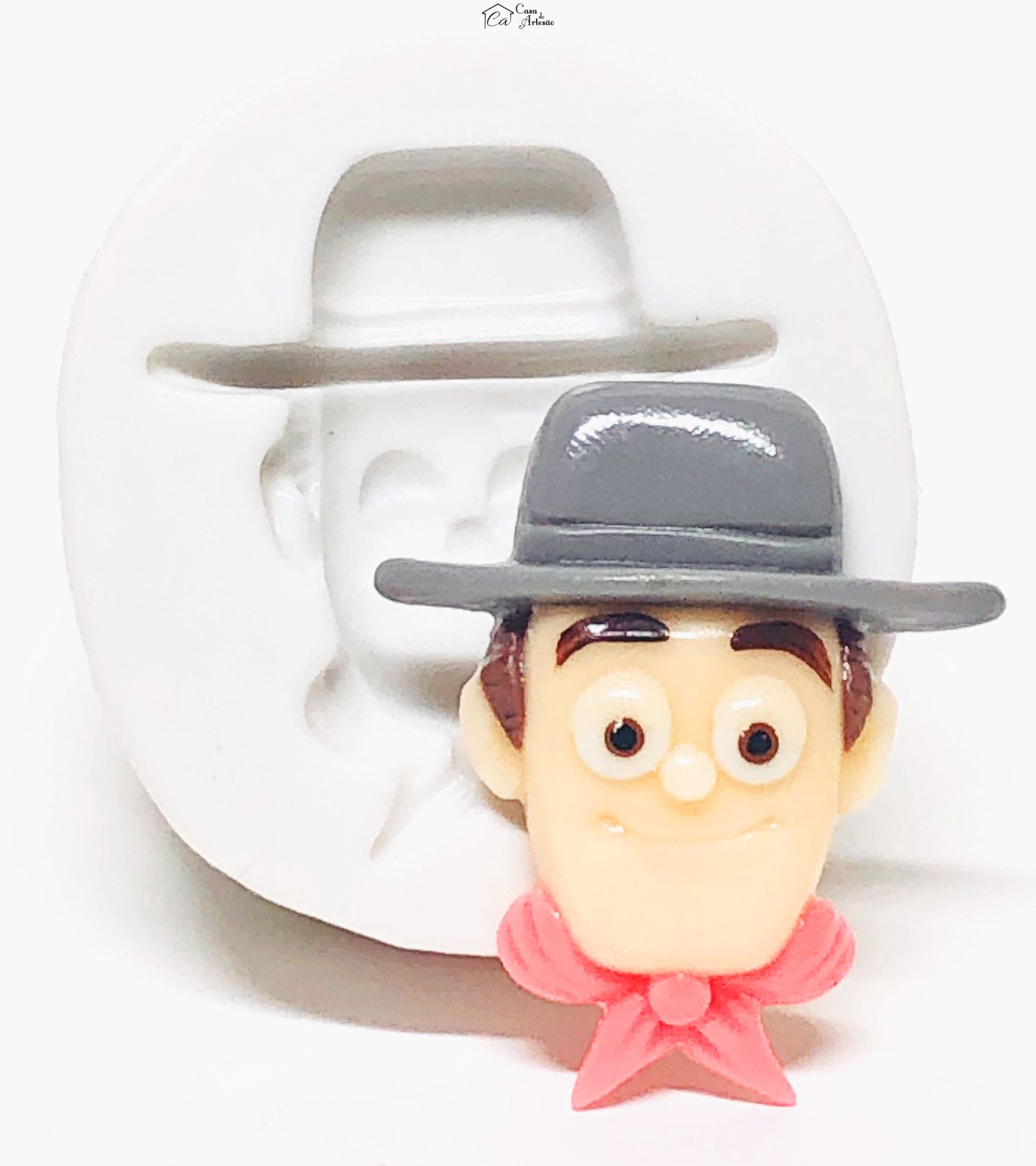 Molde de silicone - A Fazenda do Zenon - Rosto Zenon - Pequeno - P1070