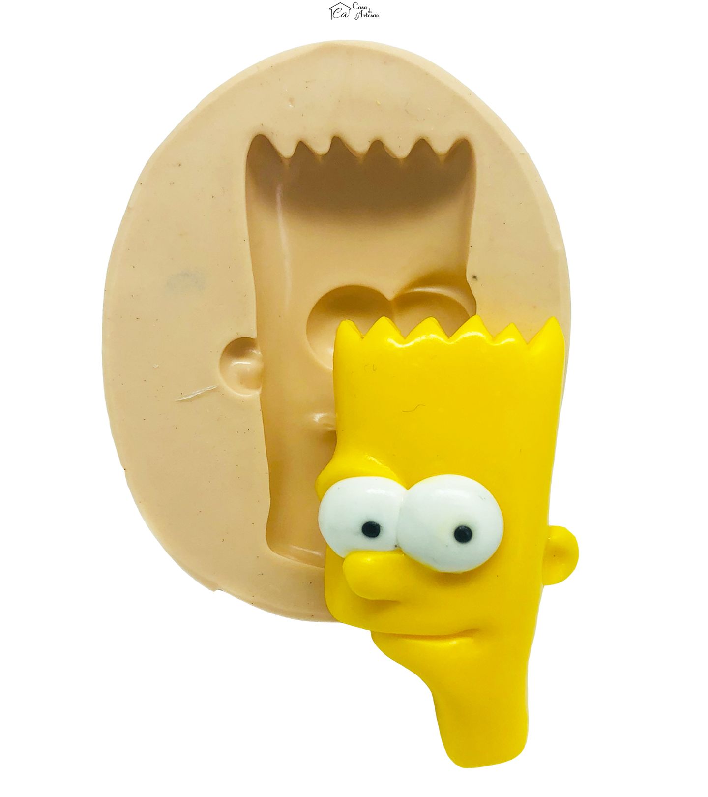 Molde de silicone - Simpsons - Rosto Bart - Grande - P823