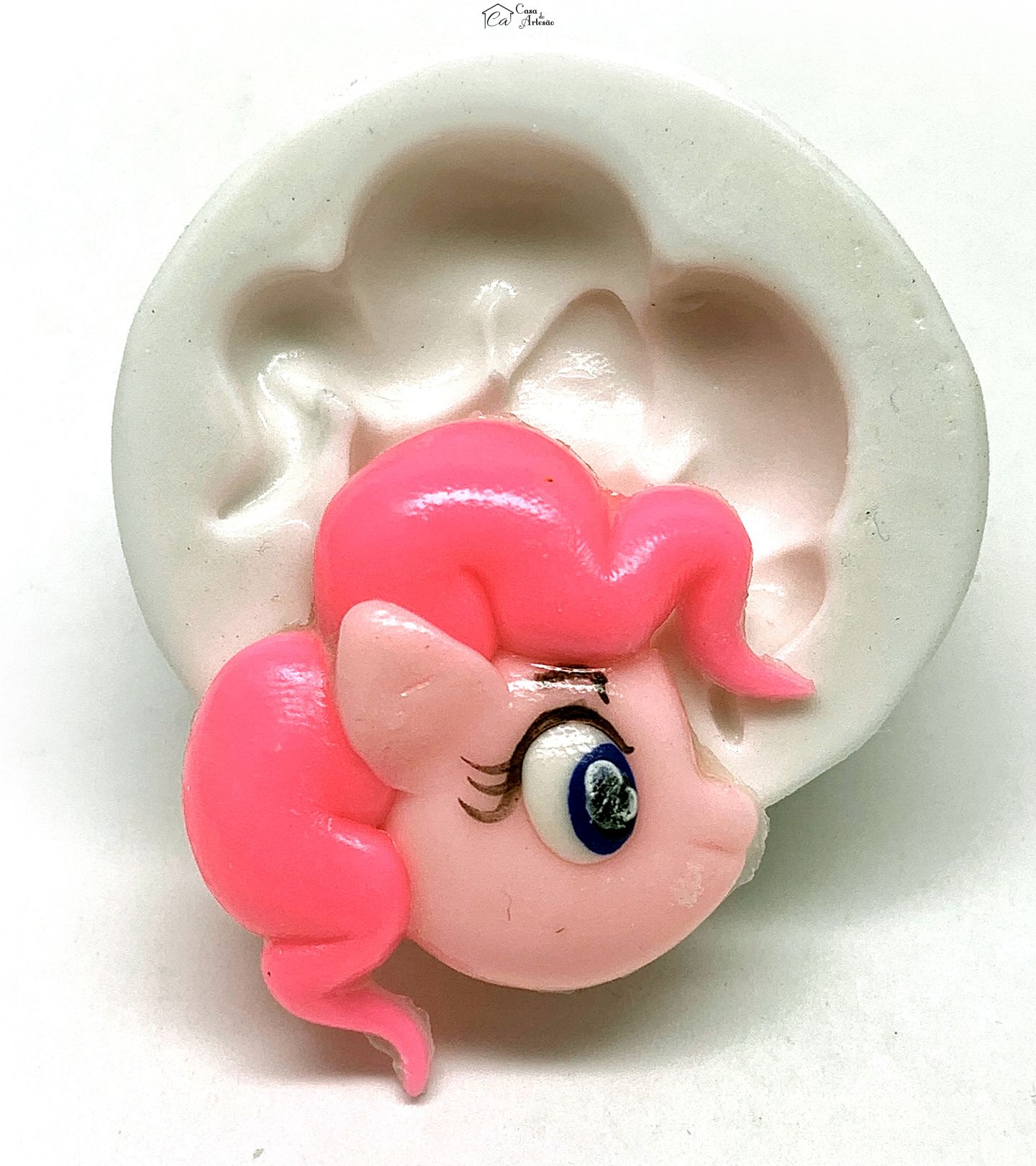 Molde de silicone - Meu Pequeno Ponei - Rosto Pinkie Pie - Pequeno - P1195