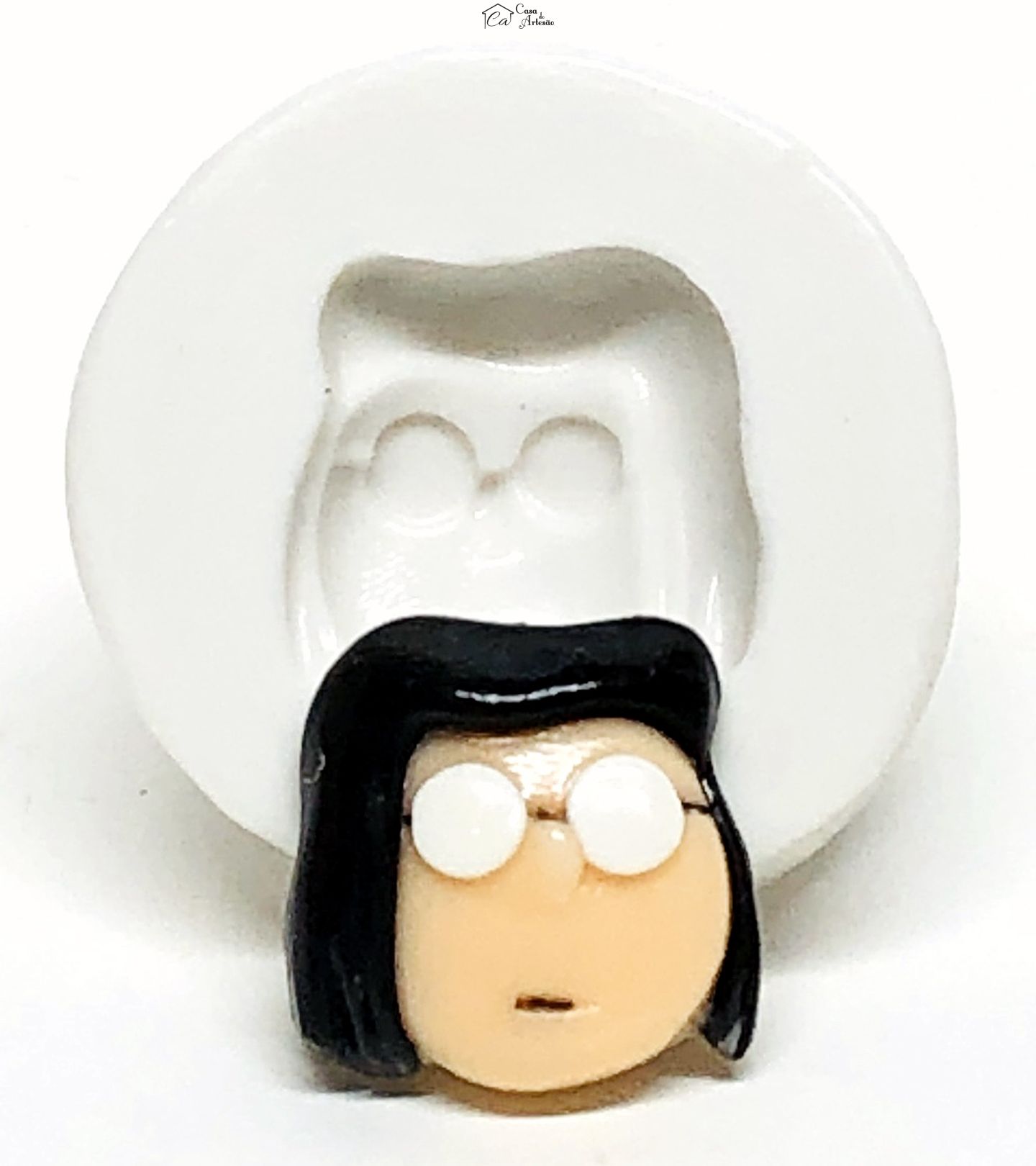 Molde de silicone - Turma do Snoopy - Rosto Marcie - Pequeno - P1078