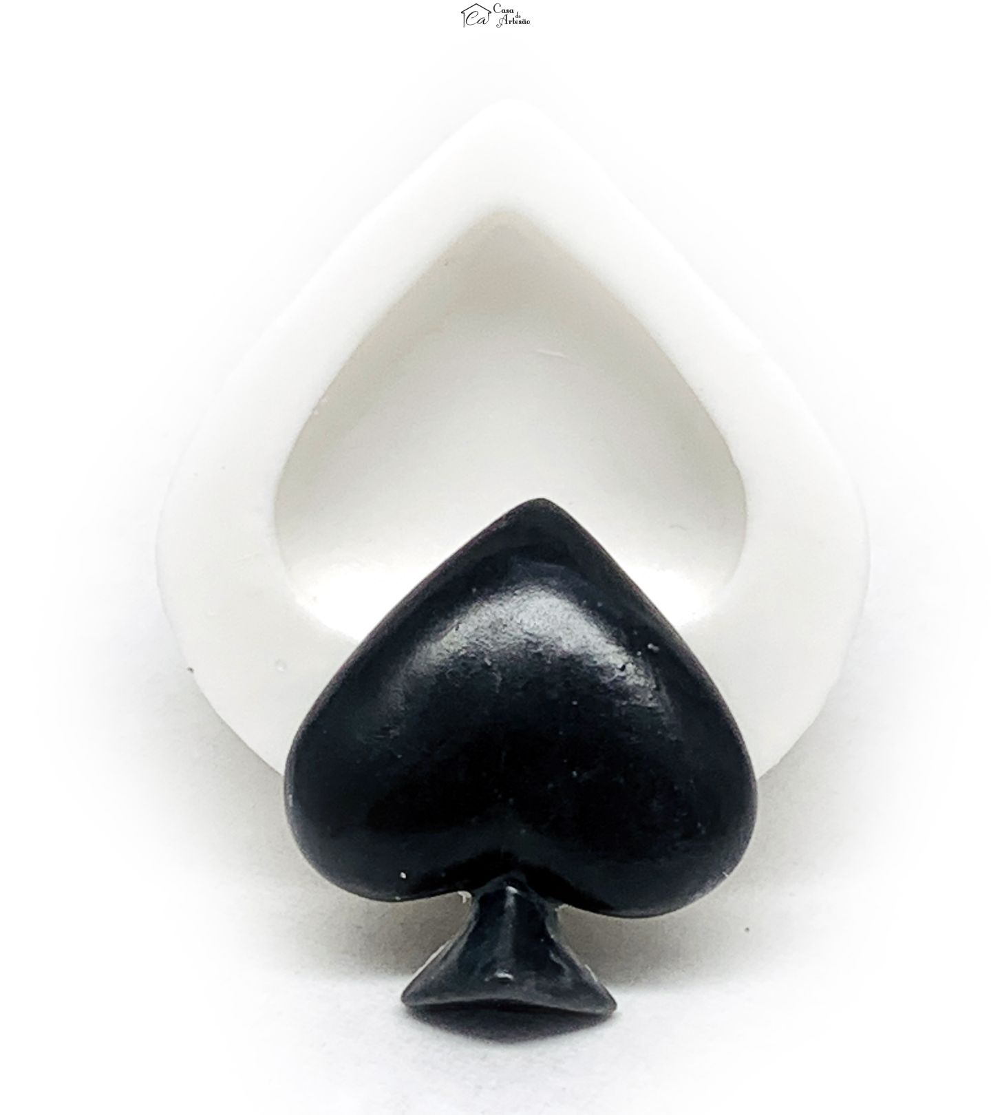 Molde de silicone - Cassino - Naipe - Espadas - Medio - P1165