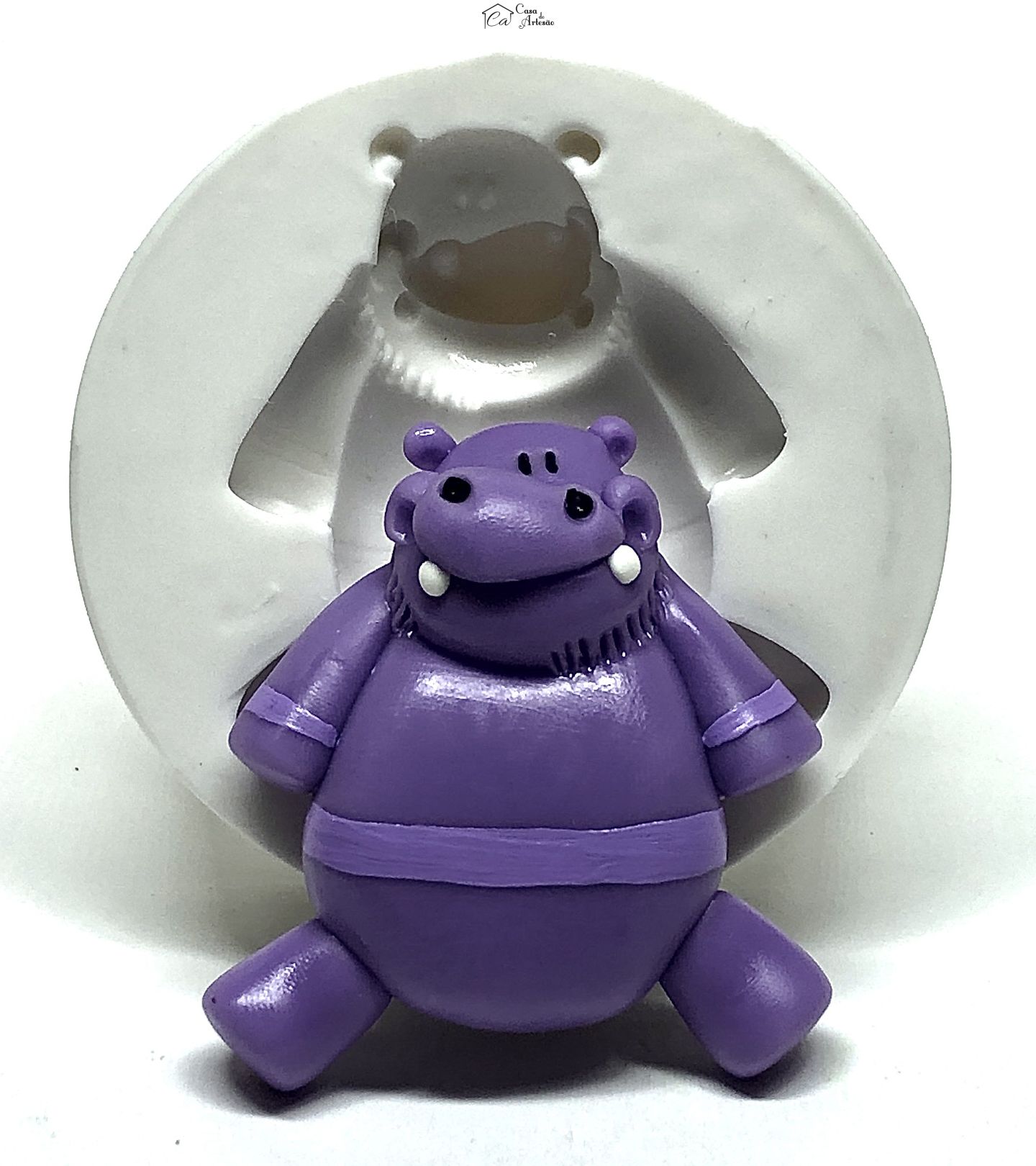 Molde de silicone - Jacarelvis - Hipopotamo - Grande - P950